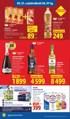 SOLEVITA Őszibarack-/almaital, Gyümölcstartalom: 25% - amely érvényes a következő dátumtól: 21.05.2026 | Oldal: 16
