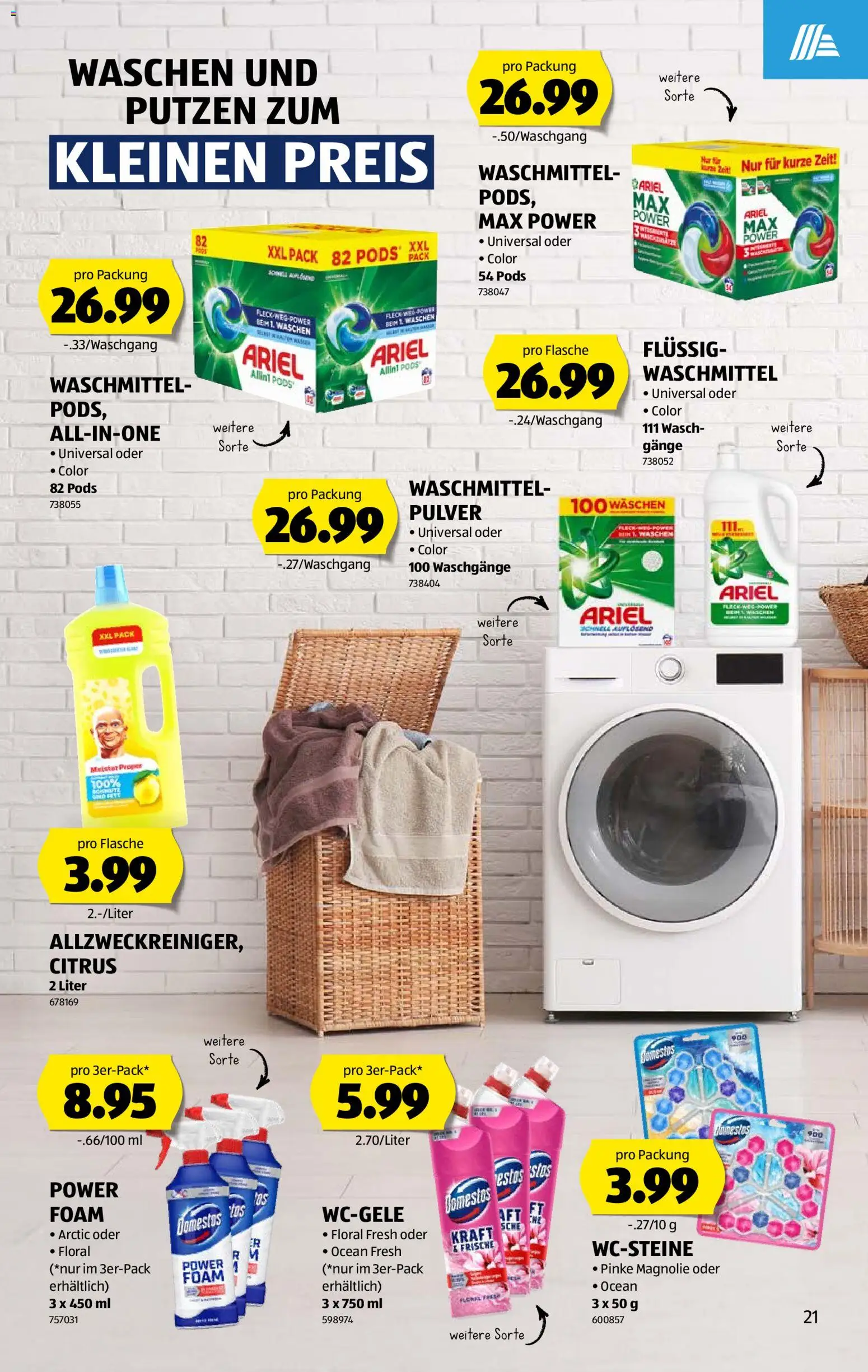 Aldi aktionen – gültig ab 30.07.2026 | Seite: 21 | Produkte: Pulver, Waschmittel