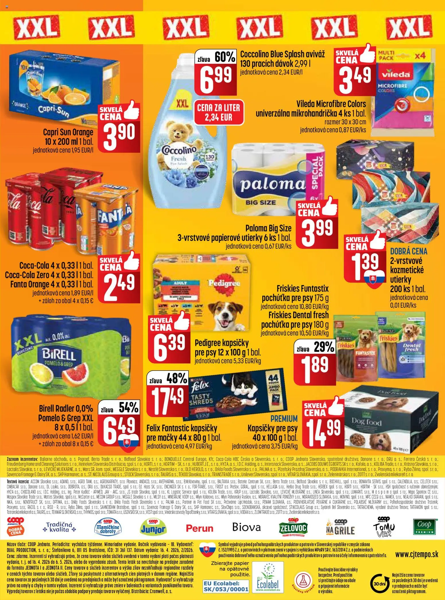 Nové COOP Jednota akcie – leták je platný od 16.04.2026 | Strana: 7 | Produkty: Aviváž, Ryba, Coccolino, Grep