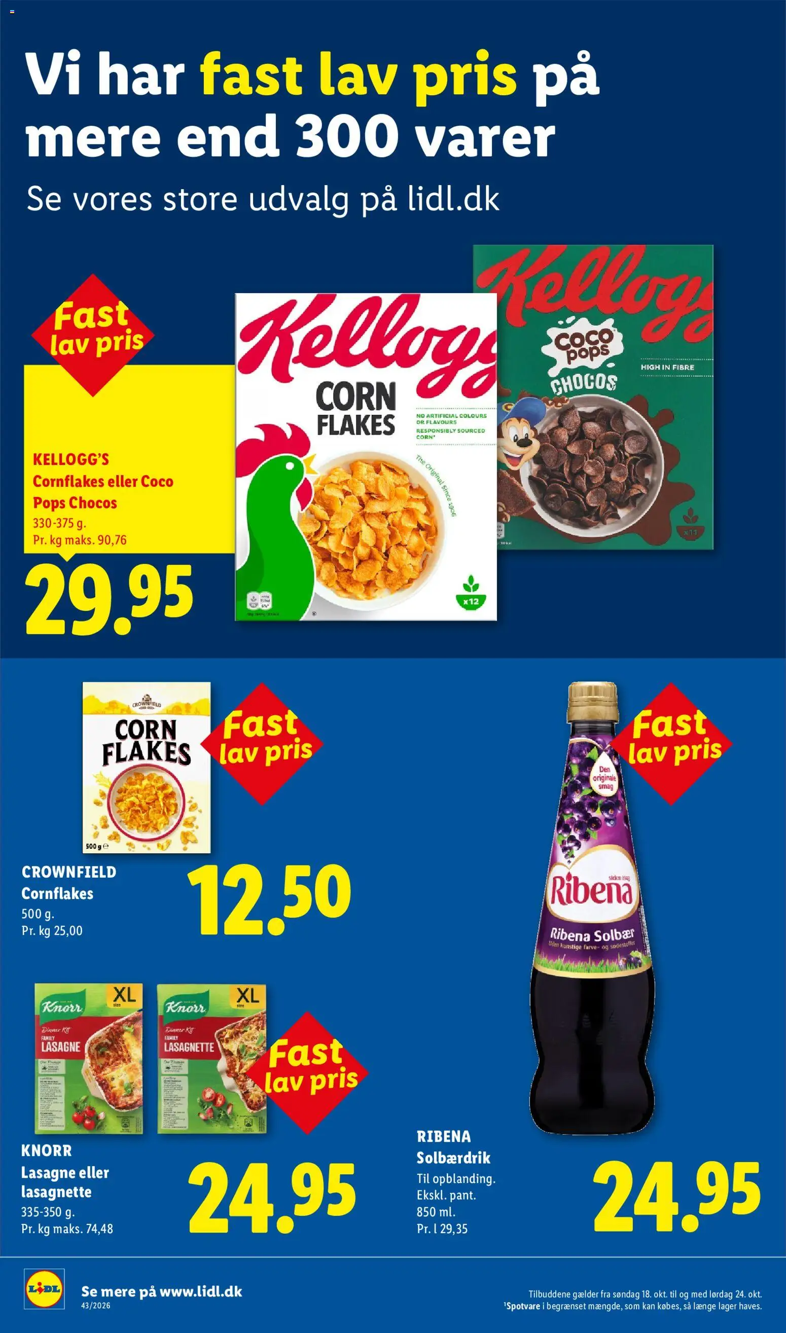 Lidl tilbudsavis – gyldig fra 18/10/2026 | Side: 30 | Produkter: Cornflakes, Solbær, Lasagne, Søm