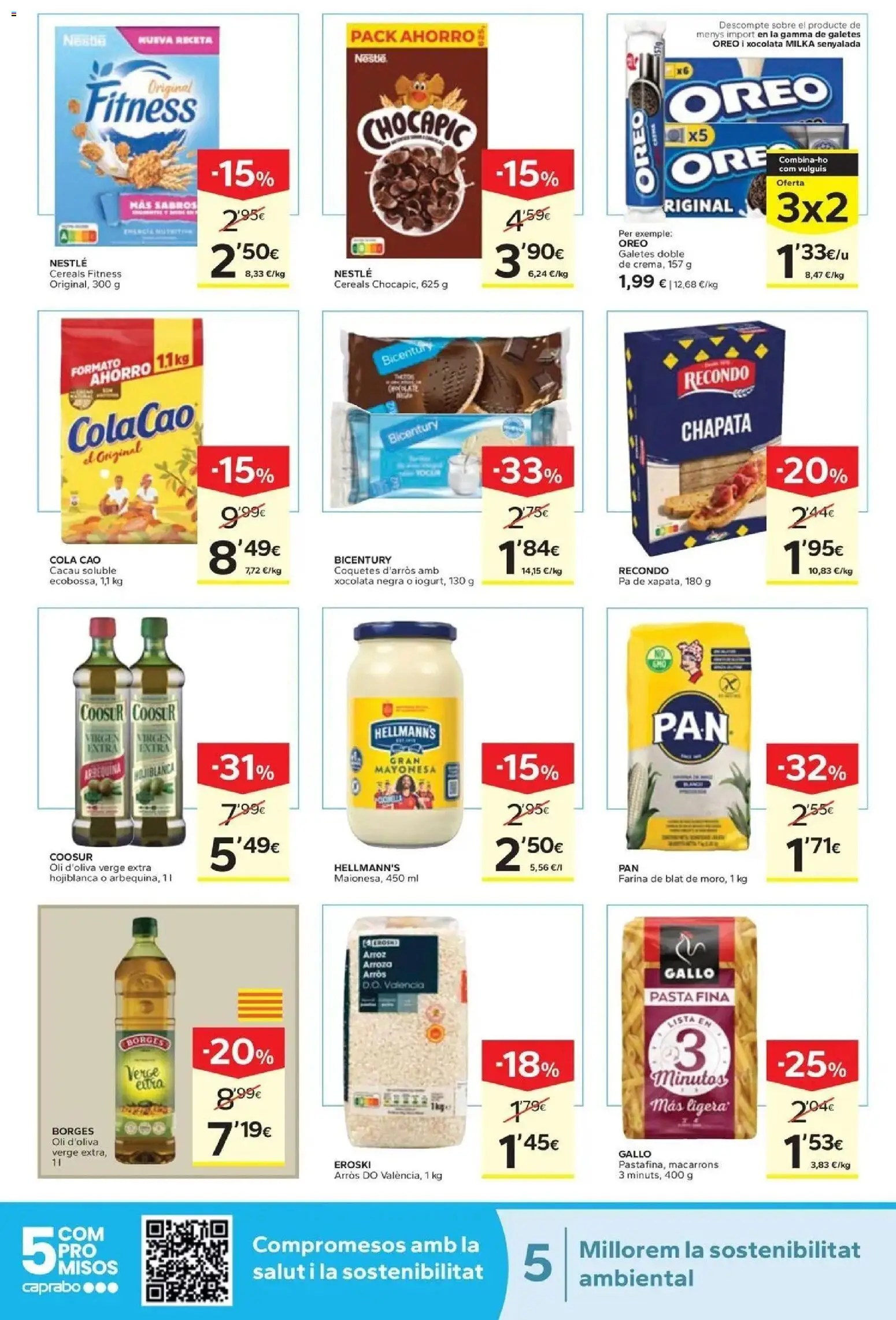 Caprabo - Estalvia des de la primera unitat │ válido desde el 17/09/2026 | Página: 10 | Productos: Oreo, Arroz, Pasta, Mayonesa