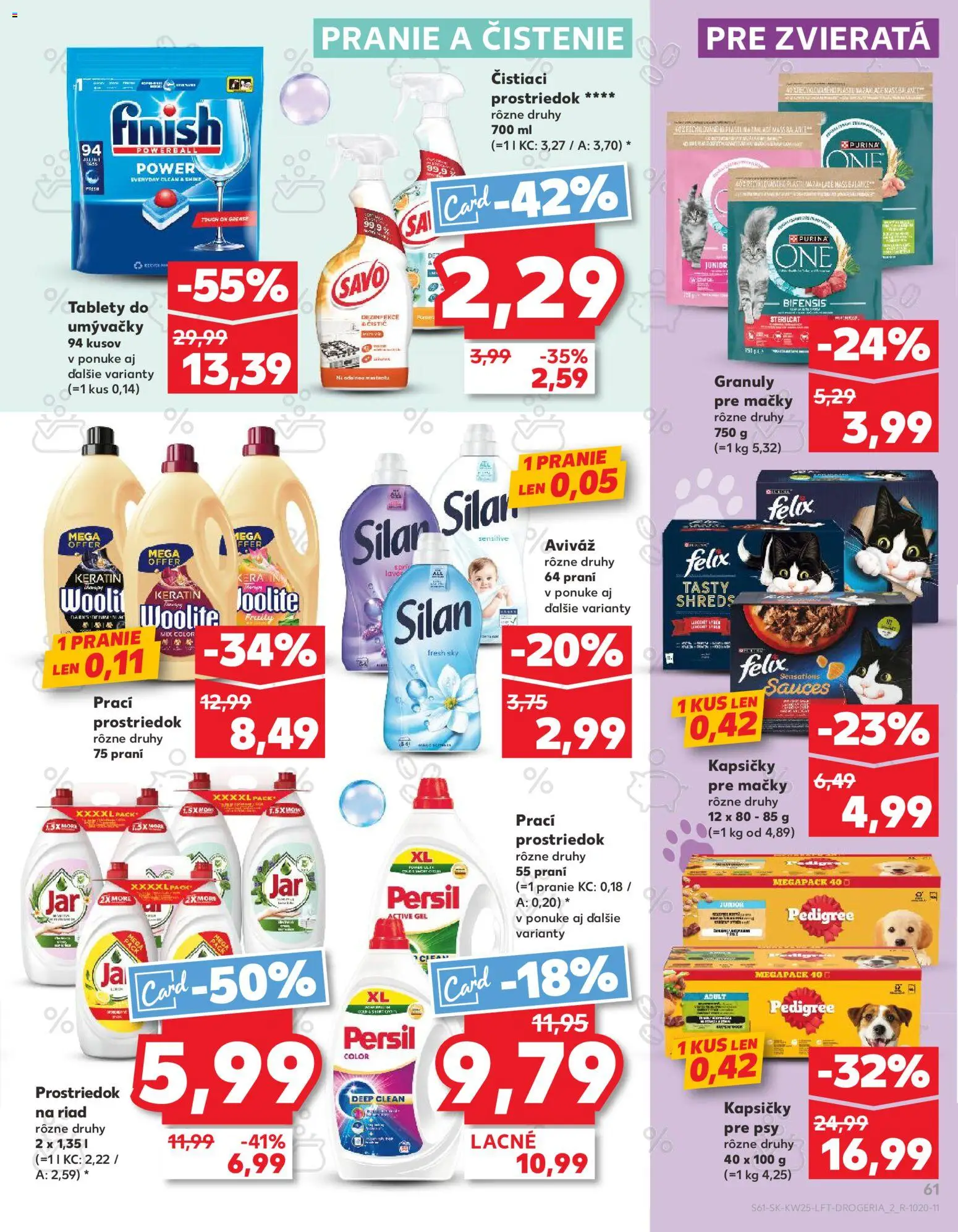 Nové Kaufland akcie – leták je platný od 18.06.2026 | Strana: 61 | Produkty: Silan, Woolite, Aviváž, Jar