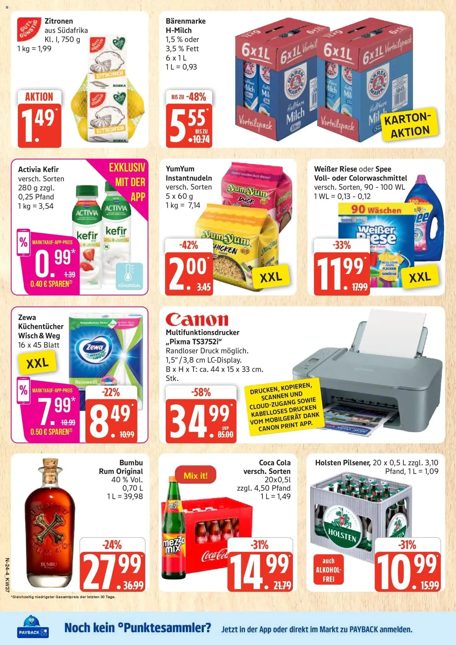 Marktkauf Prospekt Neuenkirchen (ab 07.09.2026) » Angebote online | Seite: 24 | Produkte: Zewa, Spee, Alkohol, Zitronen