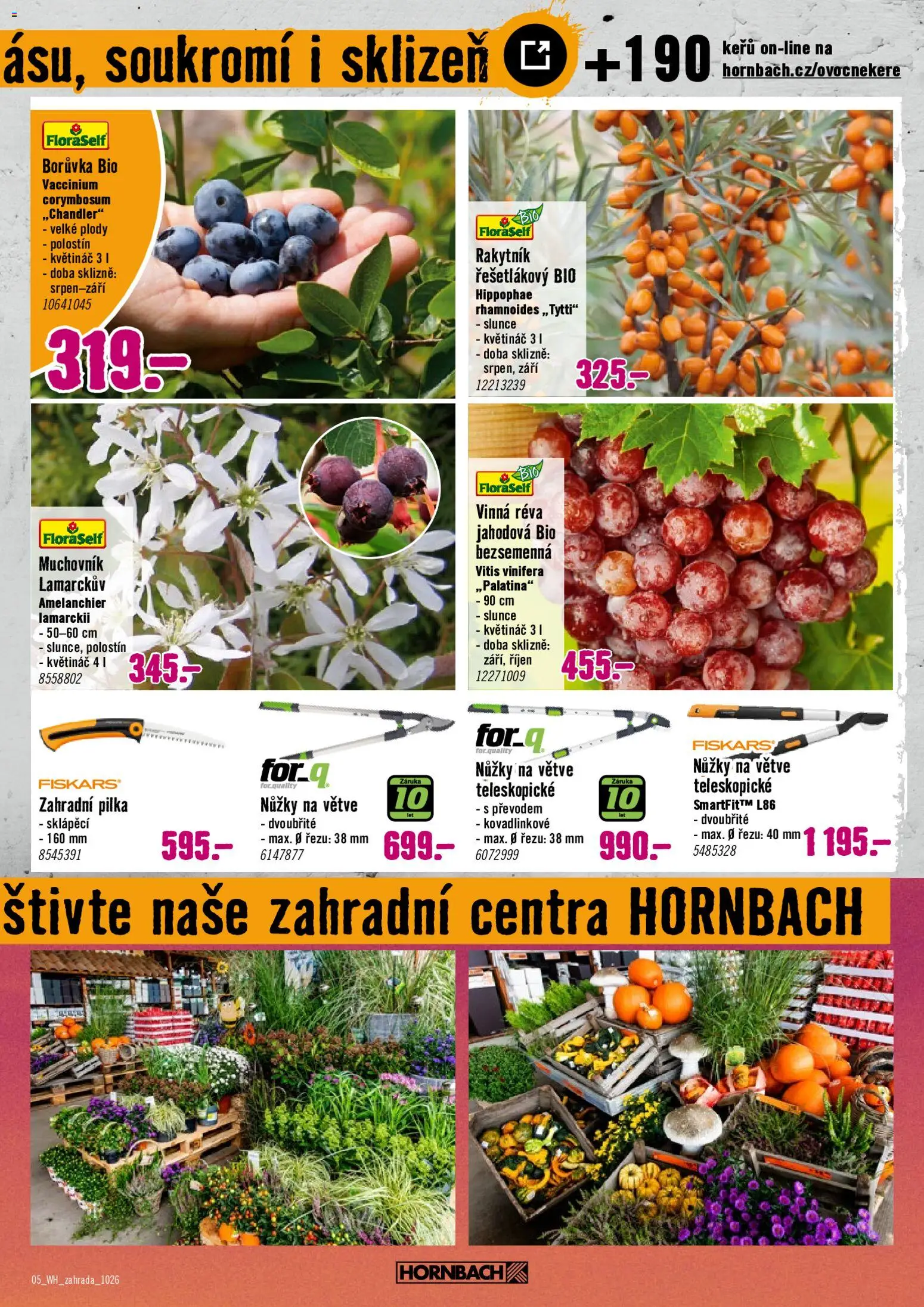 HORNBACH leták - Podzimní zahrada od 07.10.2026 | Strana: 5 | Produkty: Nůžky, Nůžky na větve, Květináč