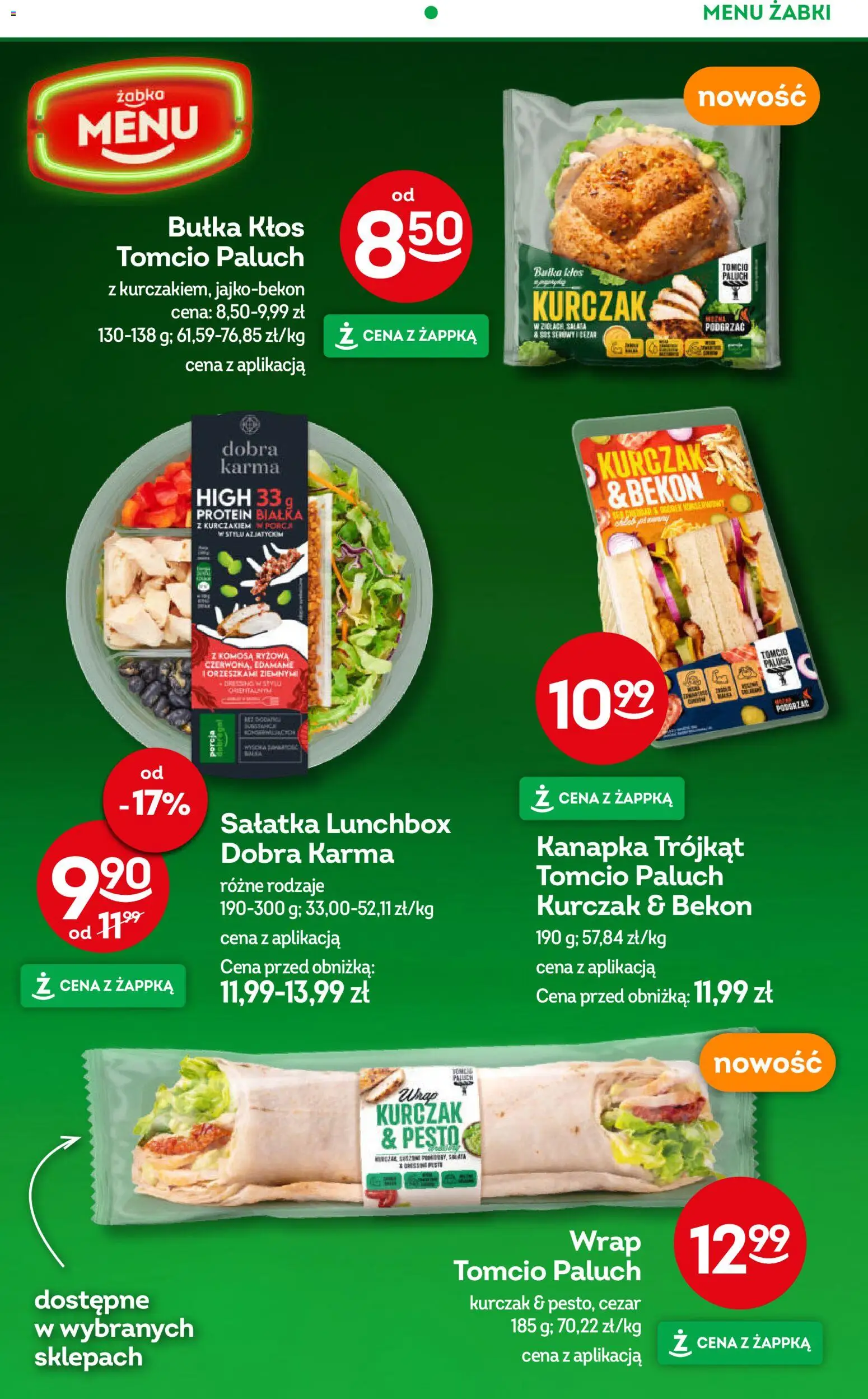 Żabka gazetka od 29.07.2026 | Strona: 60 | Produkty: Kurczak, Bekon, Bułka, Sos