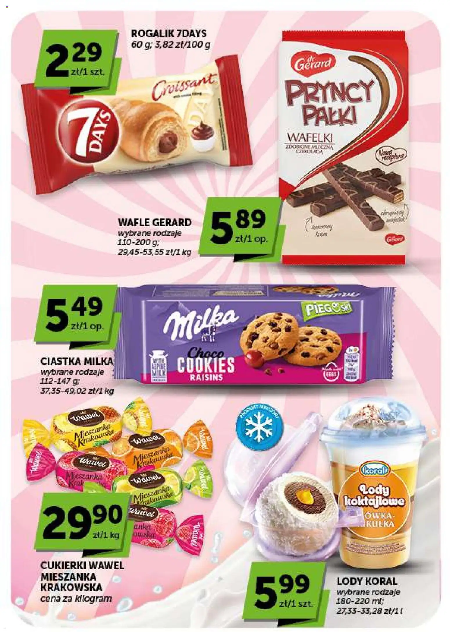 Euro Sklep gazetka od 17.09.2026 | Strona: 35 | Produkty: 7days, Wafelki, Lody koral, Ciastka