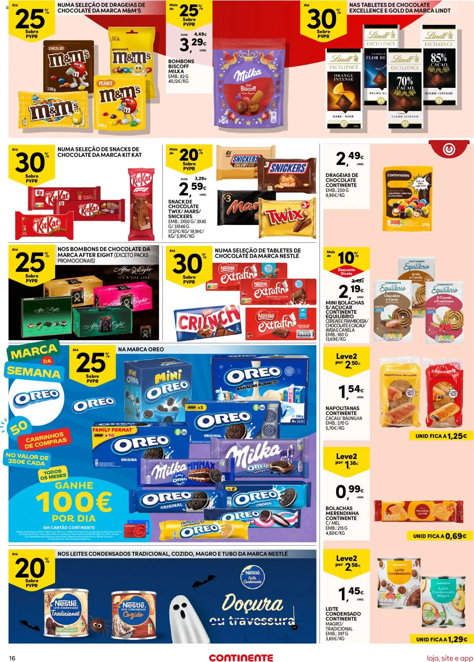 Continente folheto Bom Dia │ válido de 20/10/2026 | Página: 16 | Produtos: Leite condensado, Snacks, Leite, Nestlé