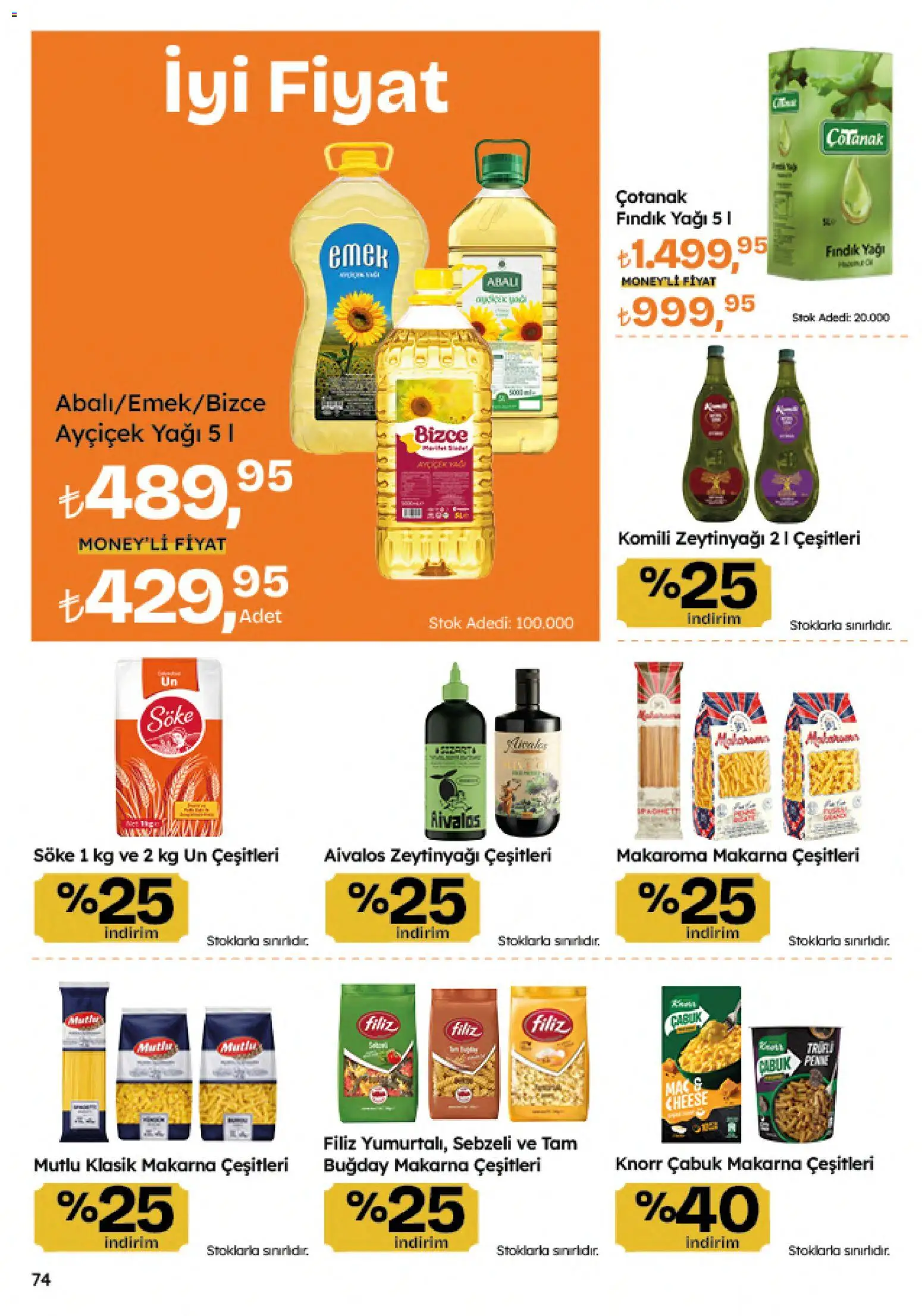 Migros Katalog - 5M Migroskop Dijital - 04.06.2026 tarihinden itibaren geçerlidir | Sayfa: 74 | Ürünler: Makarna, Fındık