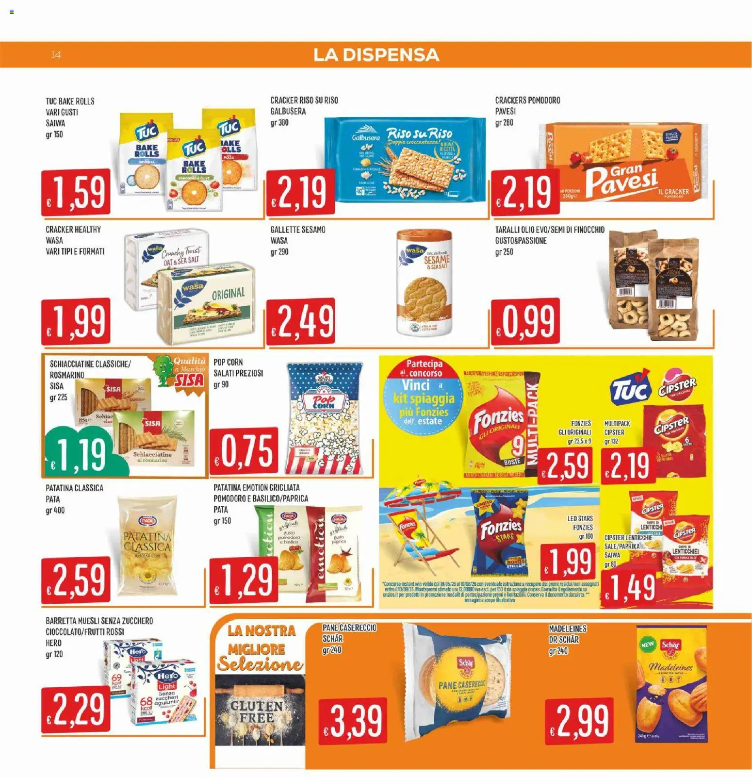 Volantino SISA del 11.06.2026 | Pagina: 14 | Prodotti: Muesli, Riso, Pomodoro, Crackers