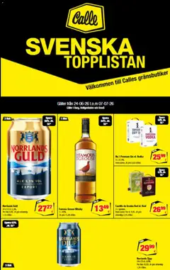 Calle - Svenska Topplistan gyldig fra 24/06/2026