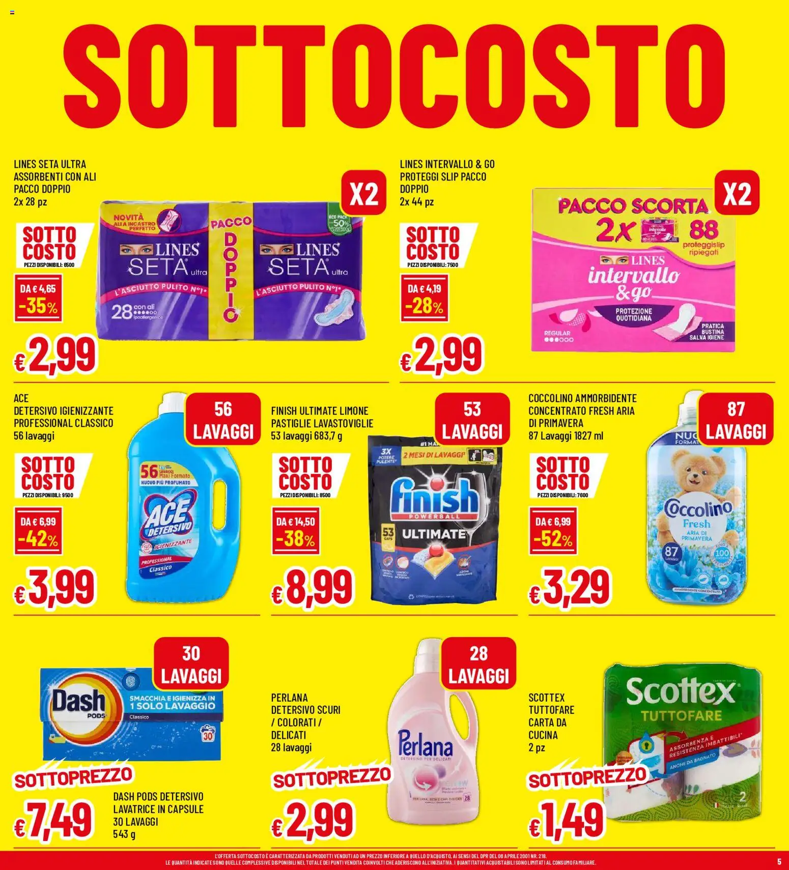 Volantino Galassia del 29/10/2026 | Pagina: 5 | Prodotti: Proteggi slip, Limone, Lavatrice, Lavastoviglie