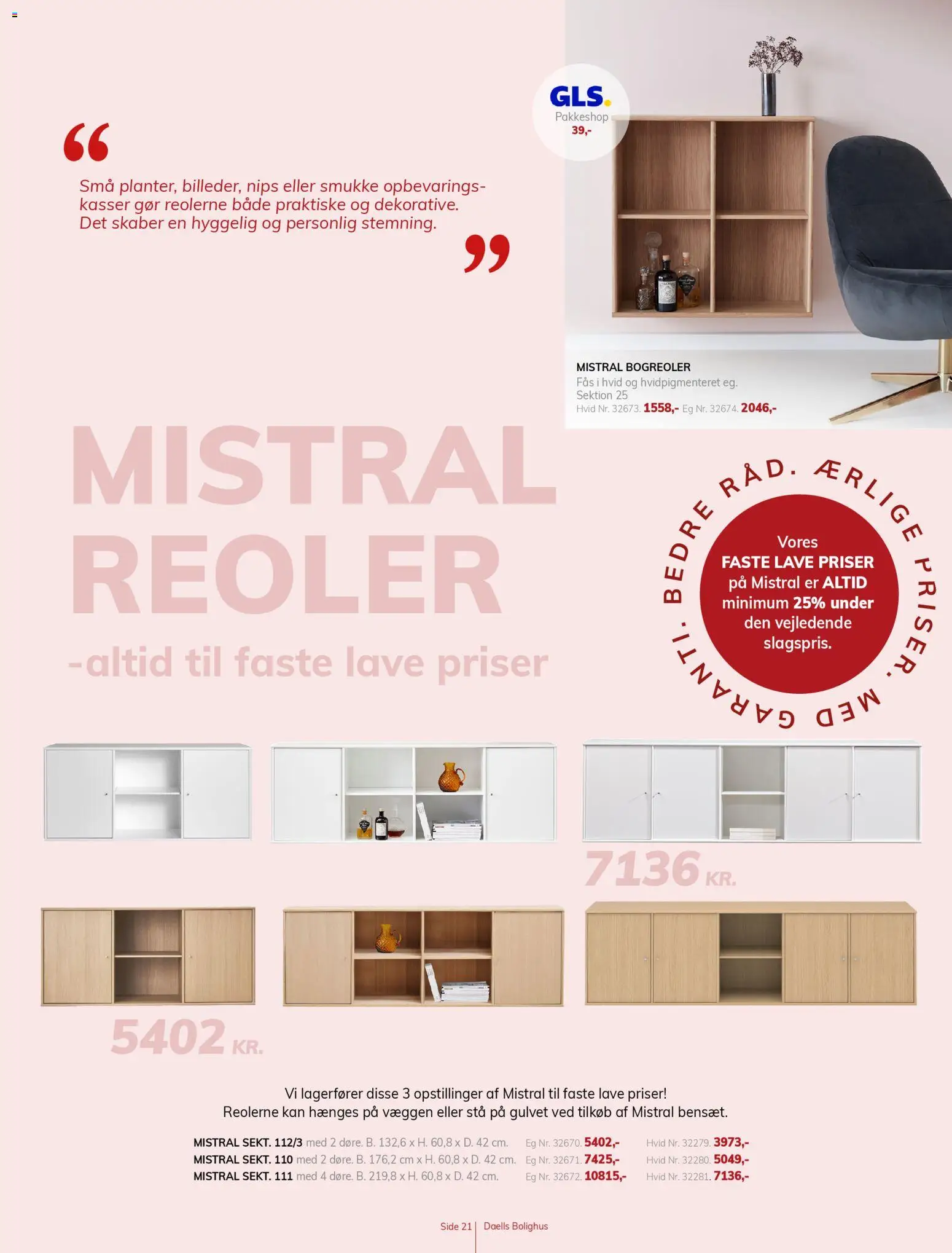 Daells Bolighus tilbudsavis – gyldig fra 11/02/2026 | Side: 21 | Produkter: Reoler