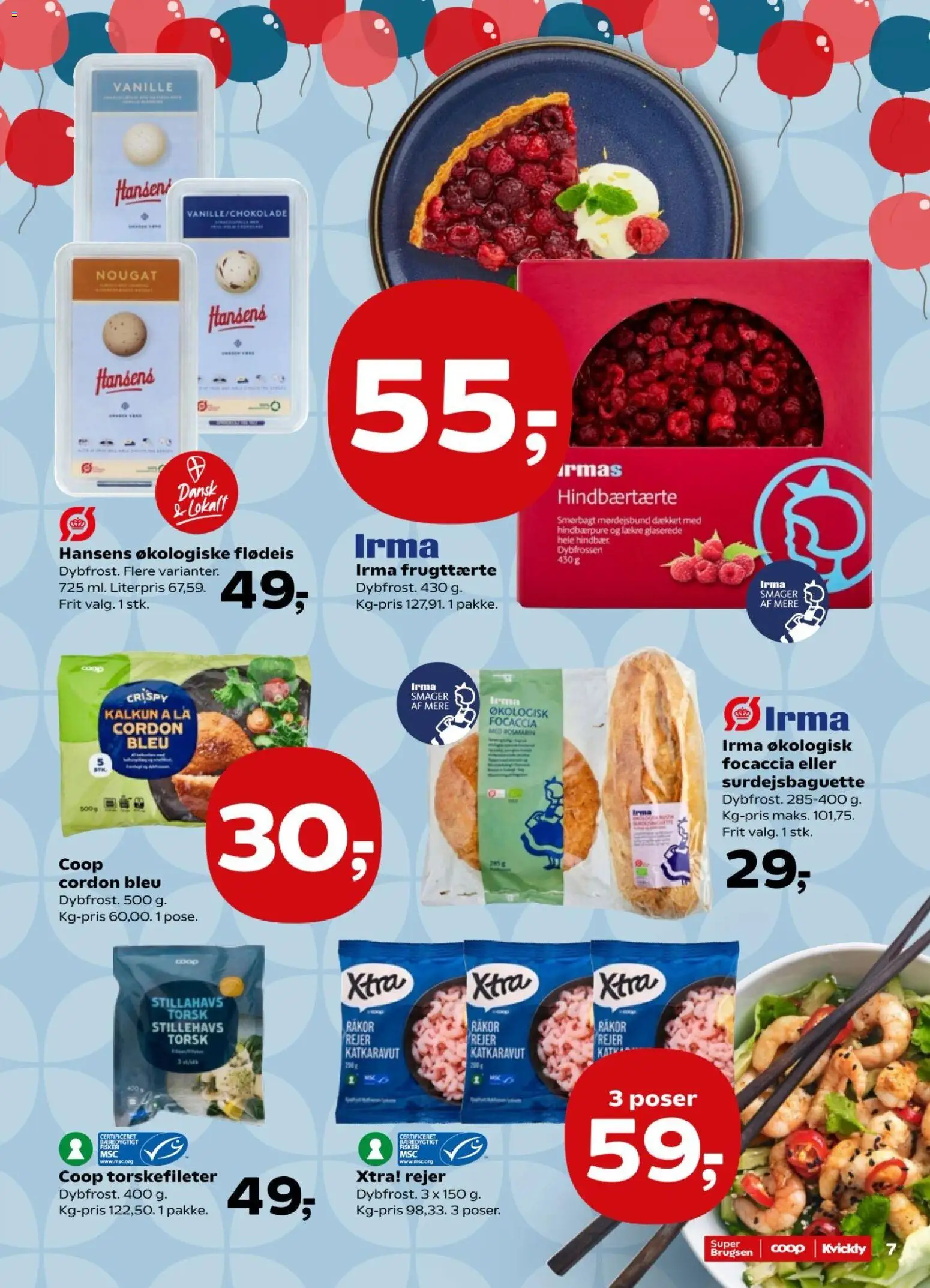 Super Brugsen tilbudsavis – gyldig fra 11/09/2026 | Side: 9 | Produkter: Rejer, Focaccia, Nougat, Torsk