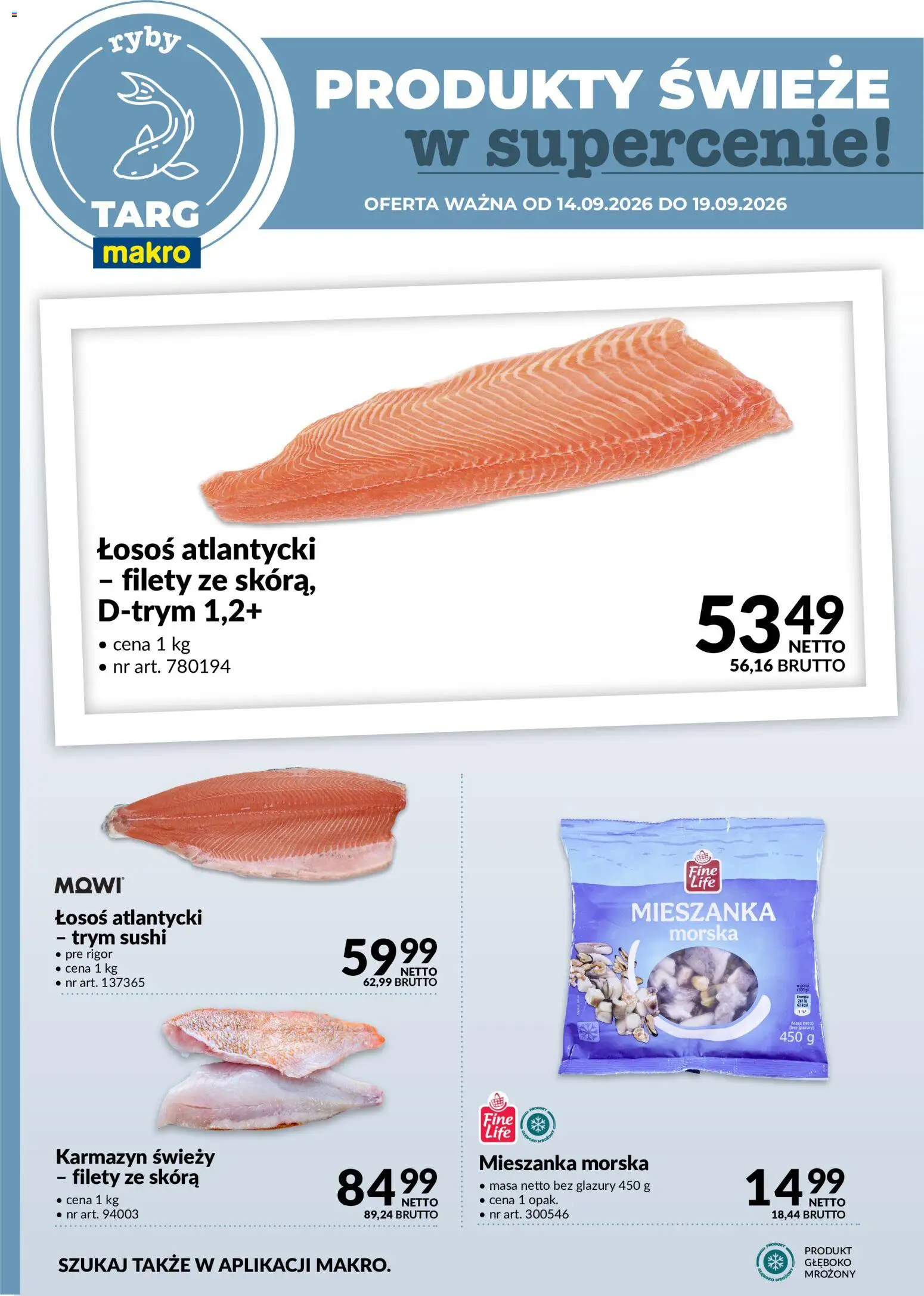 Makro gazetka - Produkty świeże w supercenie od 14.09.2026 | Strona: 4 | Produkty: Łosoś atlantycki, Łosoś, Sushi, Ryby