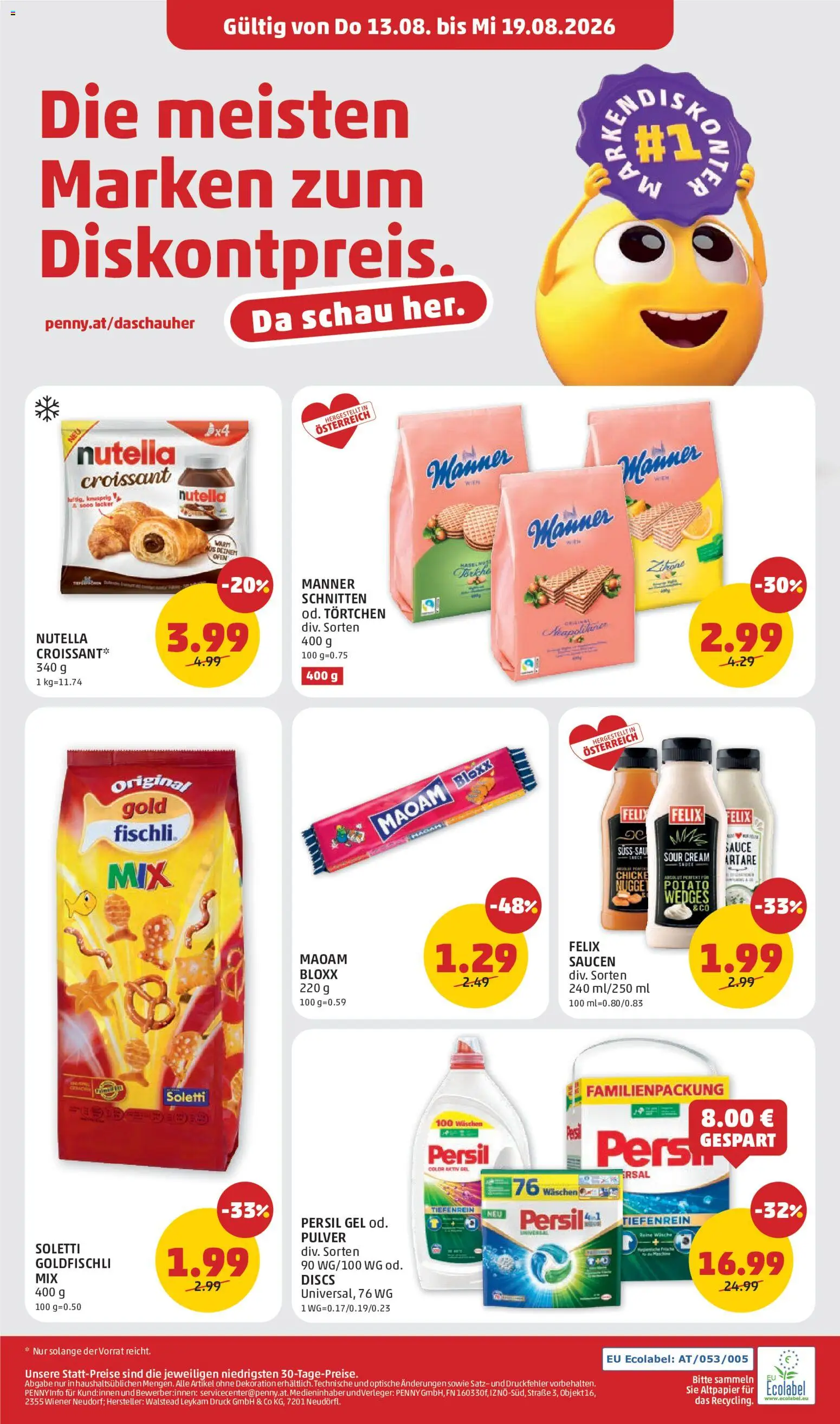 Penny Markt Eröffnung in 4221 Steyregg gültig ab 13.08.2026 | Seite: 8 | Produkte: Nutella