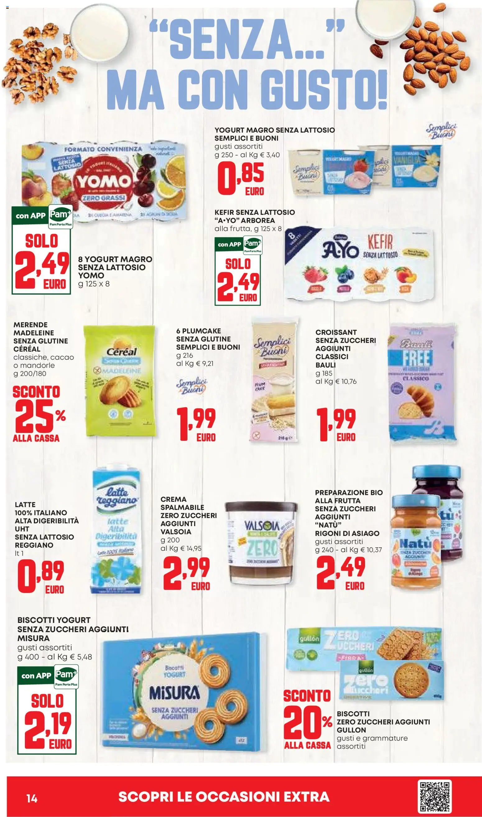 Volantino Panorama del 27/08/2026 | Pagina: 14 | Prodotti: Madeleine, Mandorle, Plumcake, Cacao