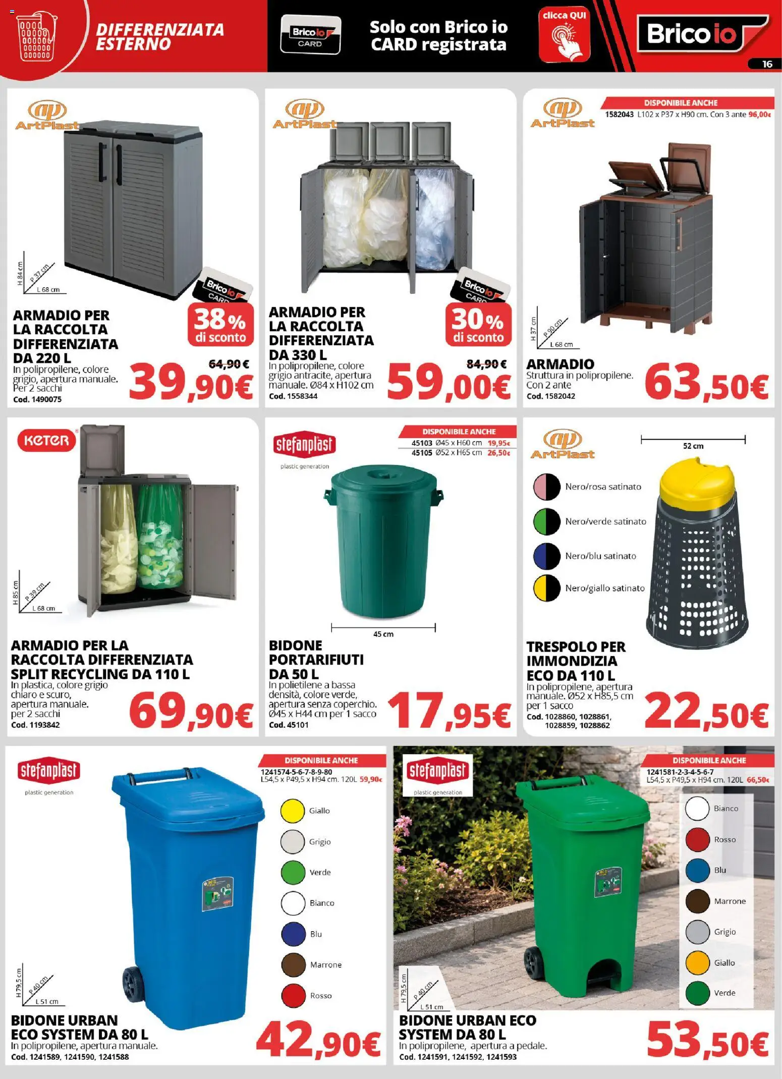 Volantino Brico io del 20/08/2026 | Pagina: 16 | Prodotti: Armadio