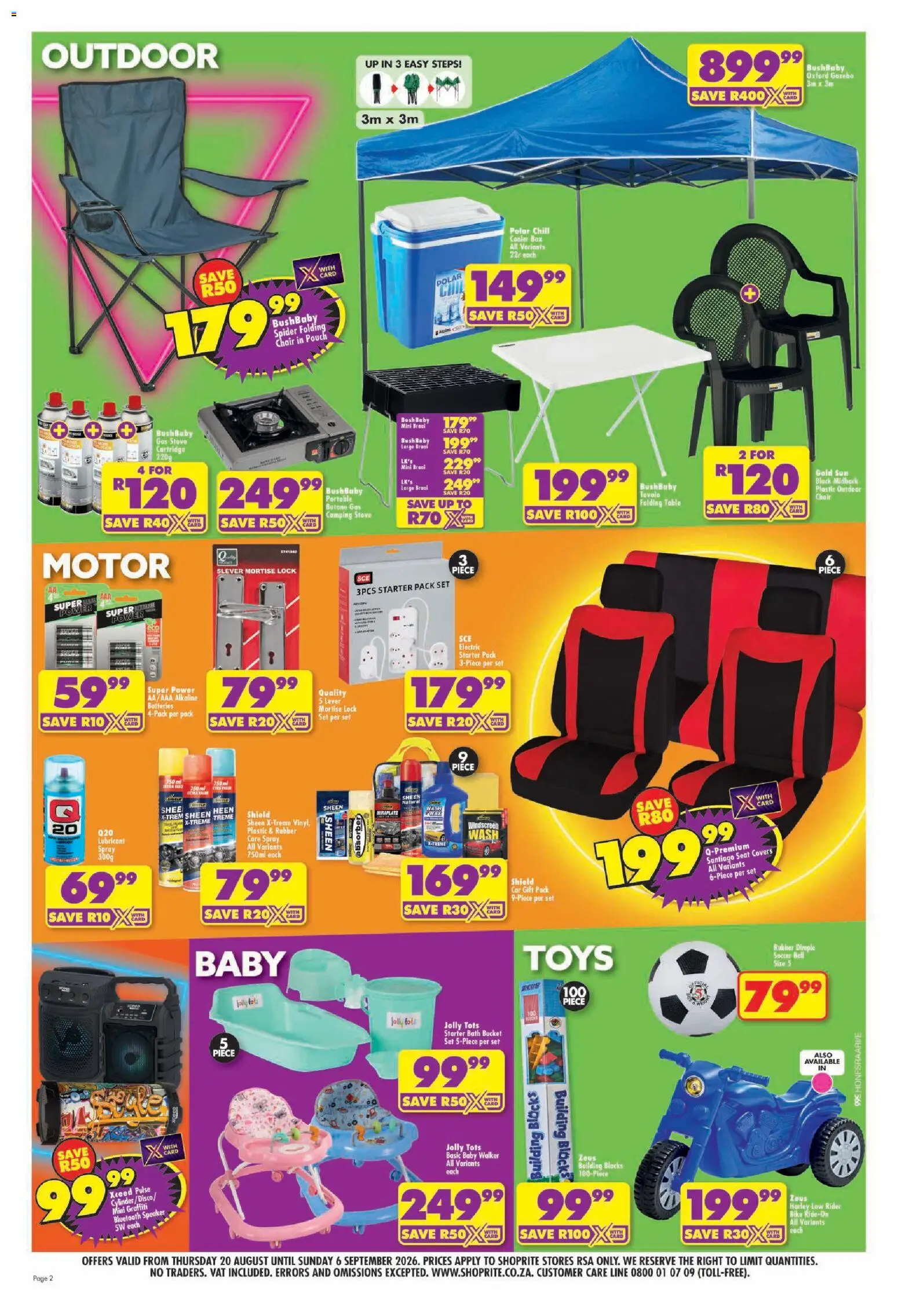 New Shoprite catalogue – valid from 20/08/2026 | Page: 2 | Products: Arch, Speaker, Lock, Gas stove