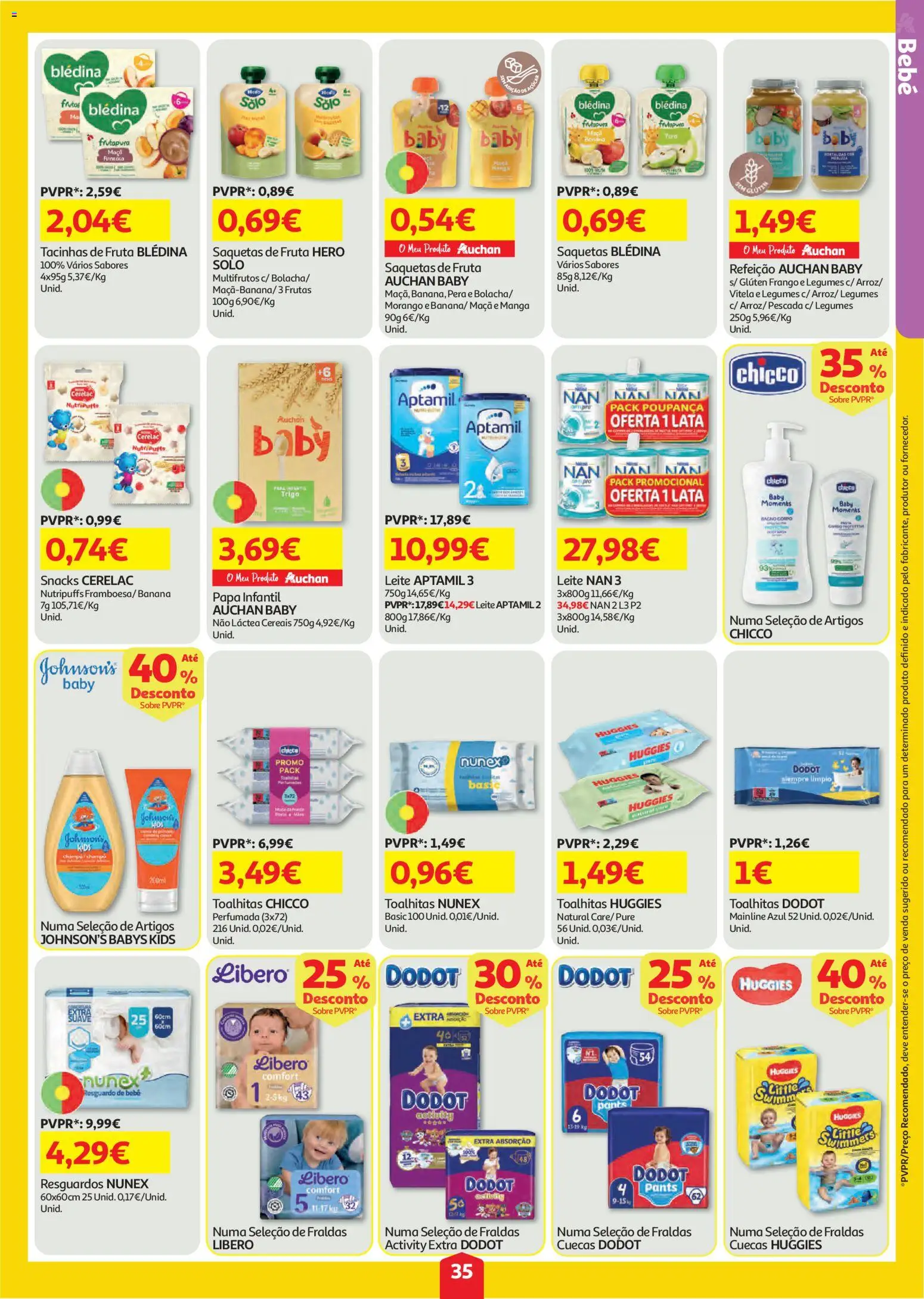 Auchan folheto │ válido de 06/08/2026 | Página: 35 | Produtos: Vitela, Banana, Fraldas, Frango