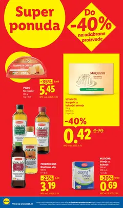 VITA D'OR Margarin za kuhanje i pečenje, Margarine for cooking and baking, 250 g, 60% m.m. - Pregled kataloga iz trgovine Lidl, vrijedi od 11.05.2026 | Stranica: 2 | Proizvodi: Vrhnje za kuhanje, Sir, Trapist, Margarin