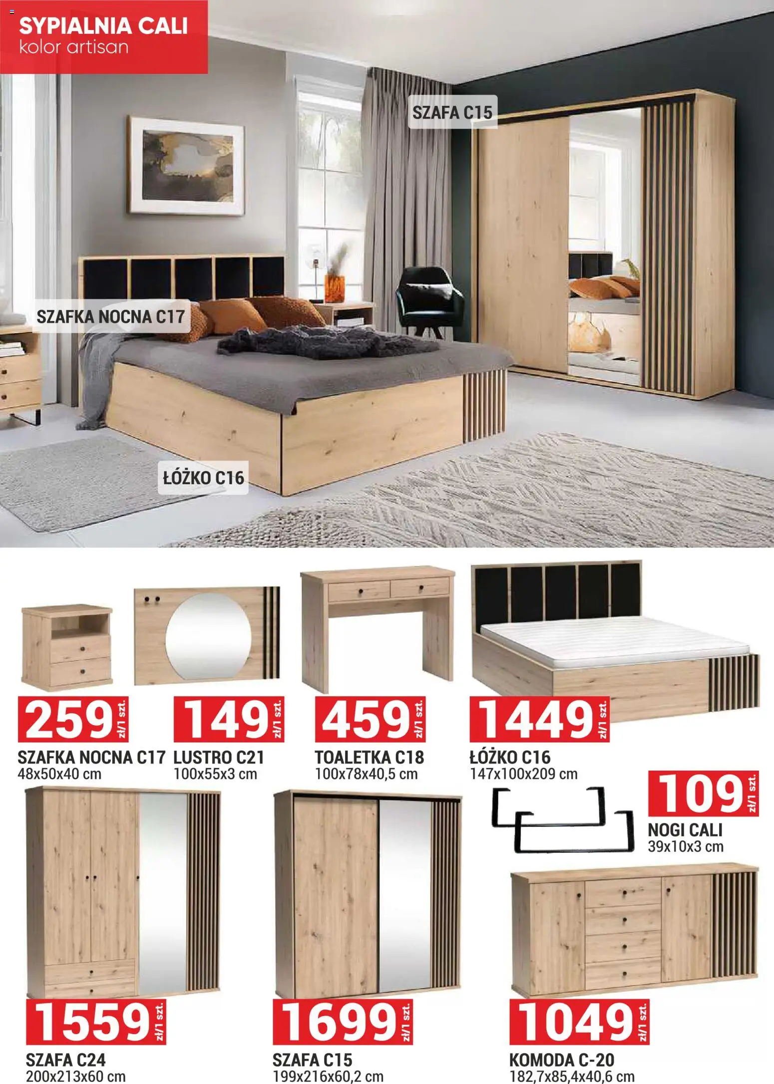 Merkury Market gazetka - Meble, Wypoczynki, Materace od 01.07.2026 | Strona: 18 | Produkty: Szafa, Lustro, Szafka nocna, Toaletka
