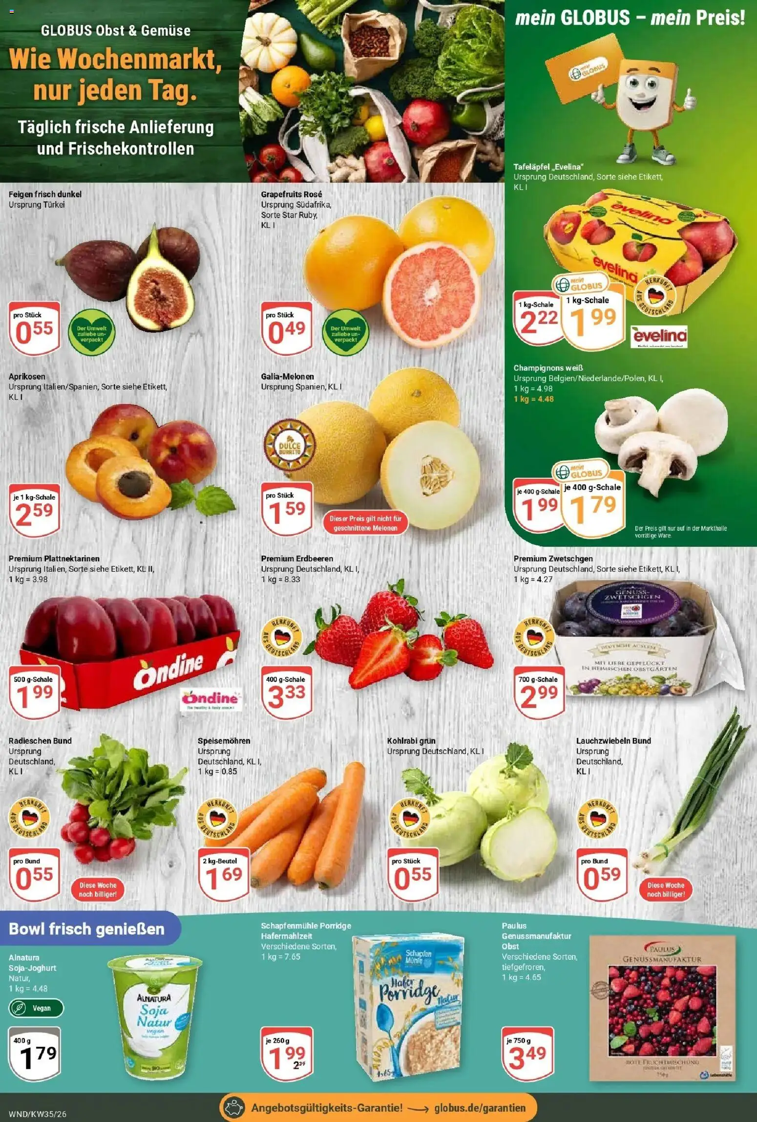 Globus Prospekt St. Wendel (ab 24.08.2026) » Angebote online | Seite: 7 | Produkte: Zwetschgen, Gemüse, Erdbeeren, Feigen