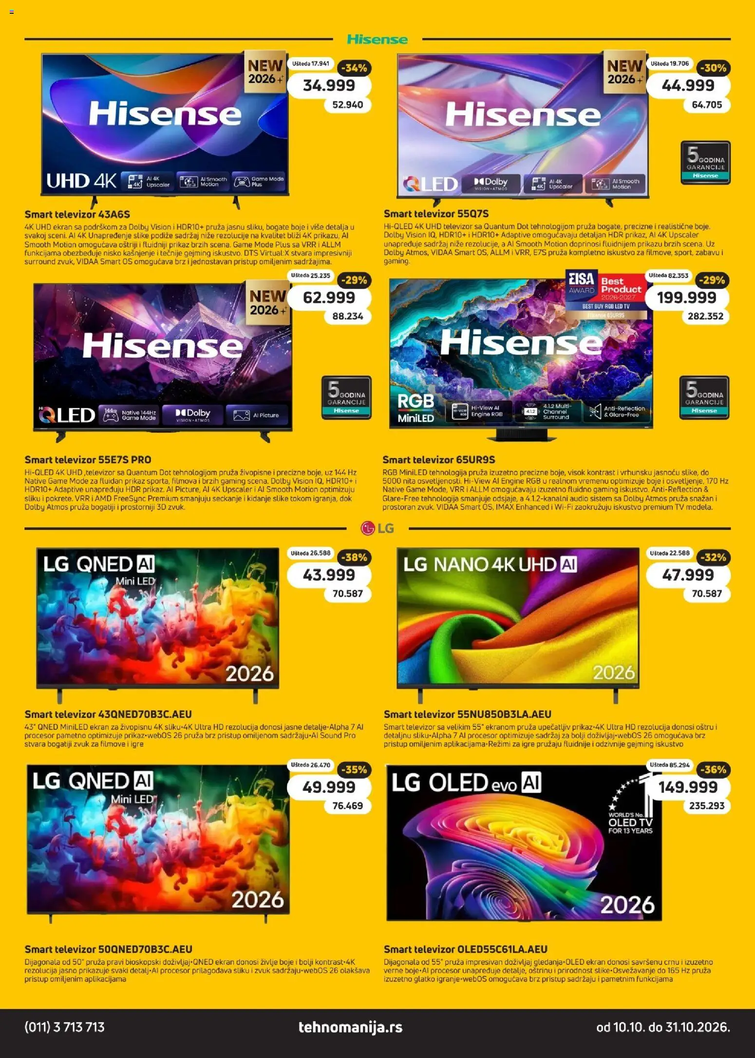 Tehnomanija katalog - važi od 10.10.2026 | Strana: 11 | Proizvode: Smart televizor, Led, Televizor, Audio