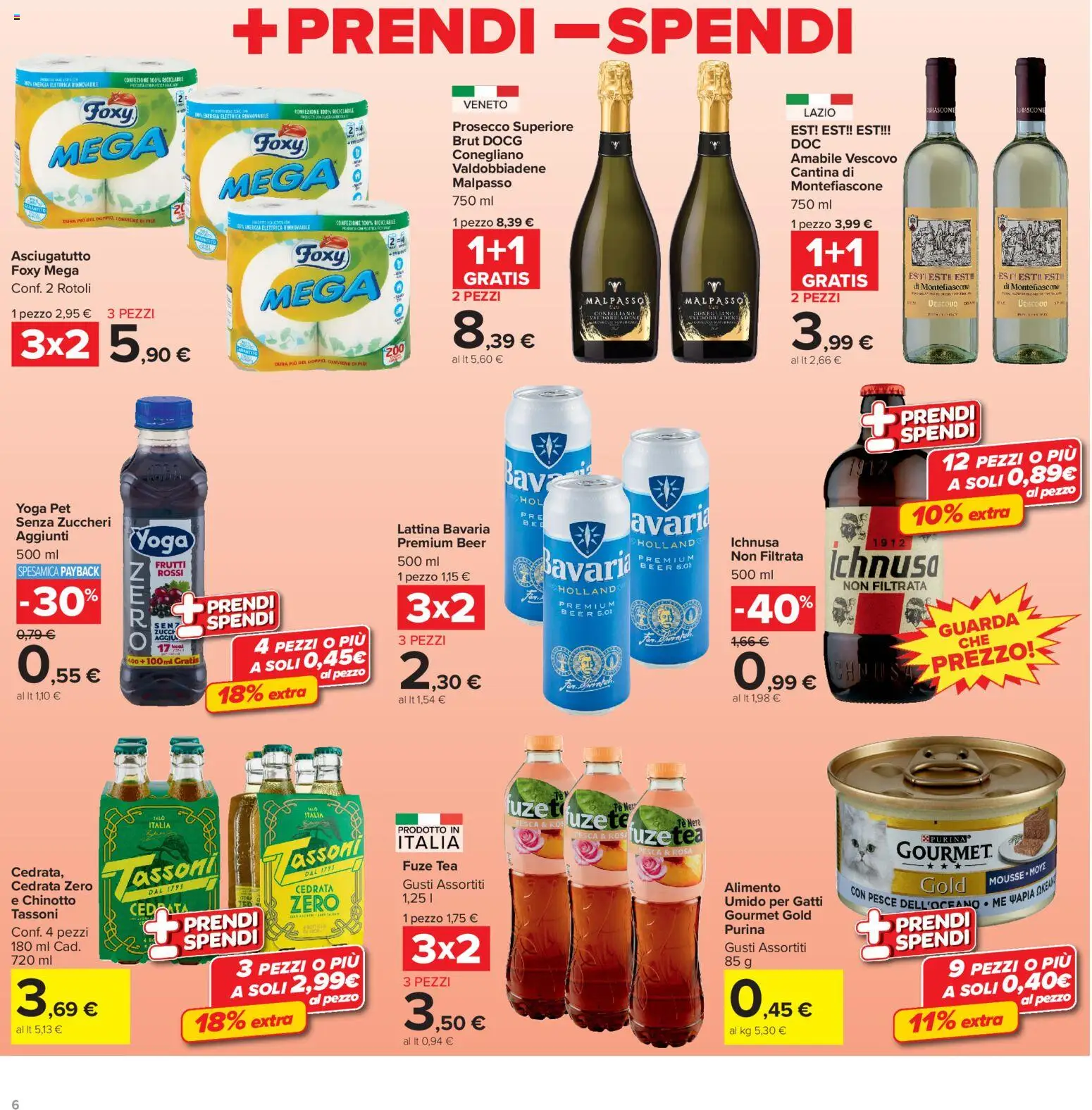 Volantino Carrefour del 13/07/2026 | Pagina: 6 | Prodotti: Pesce, Prosecco, Asciugatutto, Cedrata