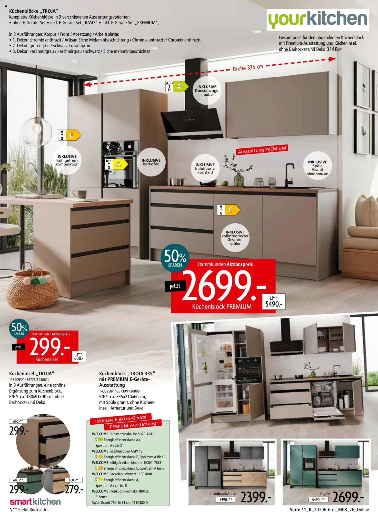 Zurbrüggen Mitnahme Möbel – gültig ab 13.06.2026 | Seite: 39 | Produkte: Küchenblock, Barhocker, Kochfeld, Kuchen