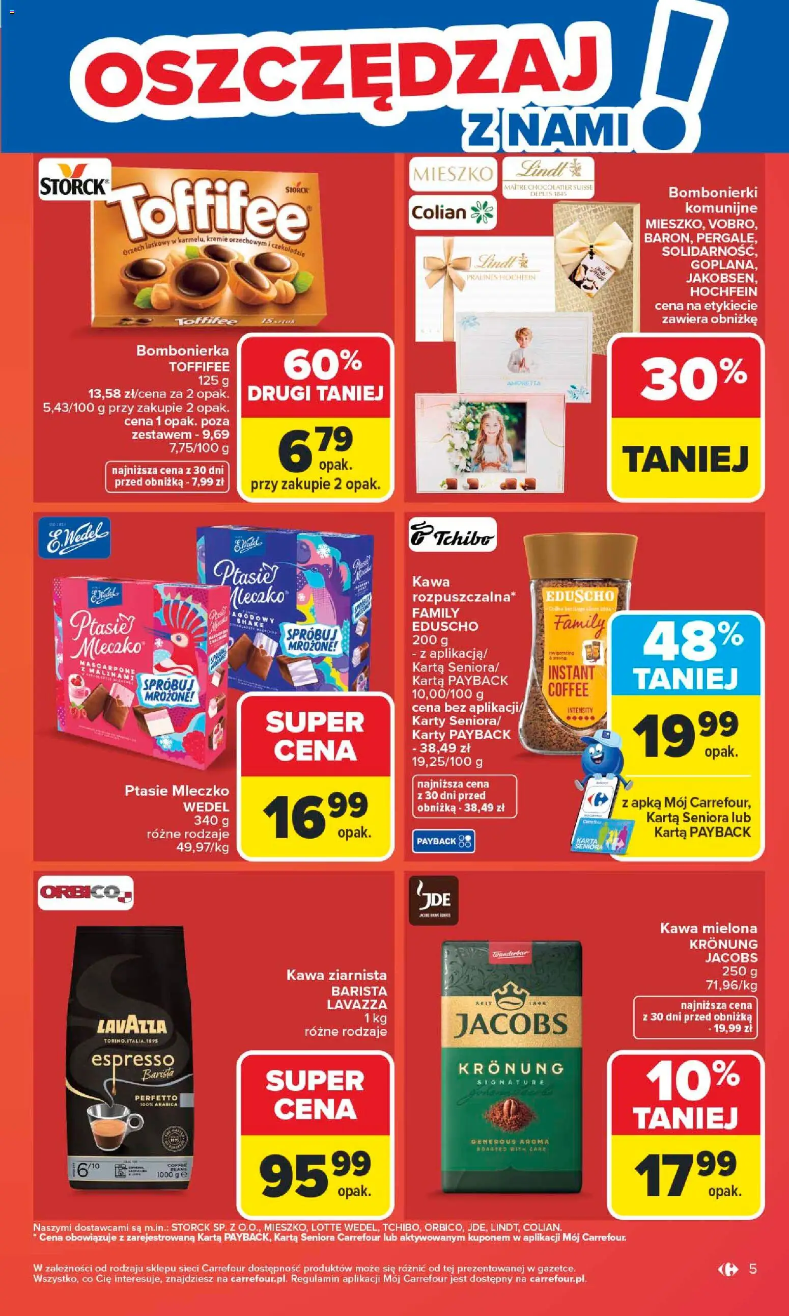 Carrefour gazetka od 04.05.2026 | Strona: 7 | Produkty: Karta, Bombonierka, Ptasie mleczko, Kawa