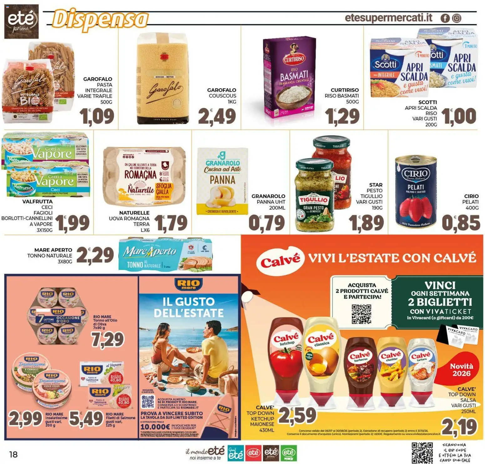 Volantino Eté del 07/08/2026 | Pagina: 18 | Prodotti: Salmone, Cereali, Panna, Pesto