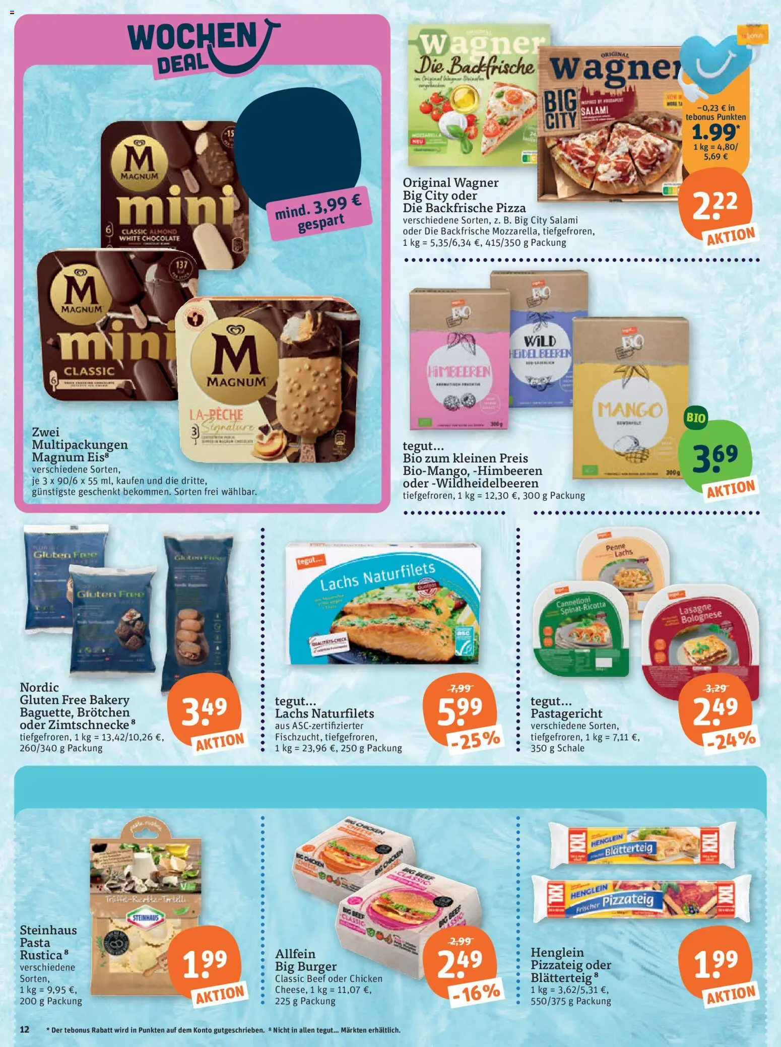 Tegut Prospekt – gültig ab 20.07.2026 | Seite: 14 | Produkte: Himbeeren, Burger, Salami, Pizza