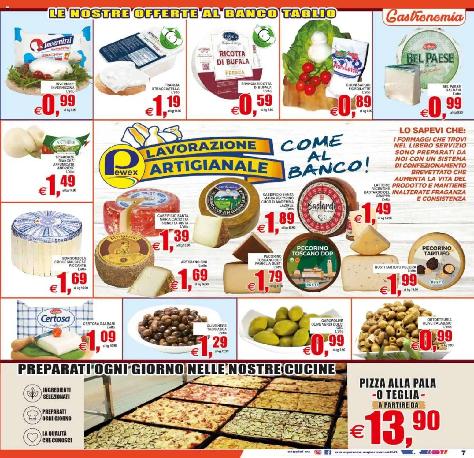 Volantino Pewex del 11/09/2026 | Pagina: 7 | Prodotti: Tartufo, Taglio, Stracchino, Ingredienti