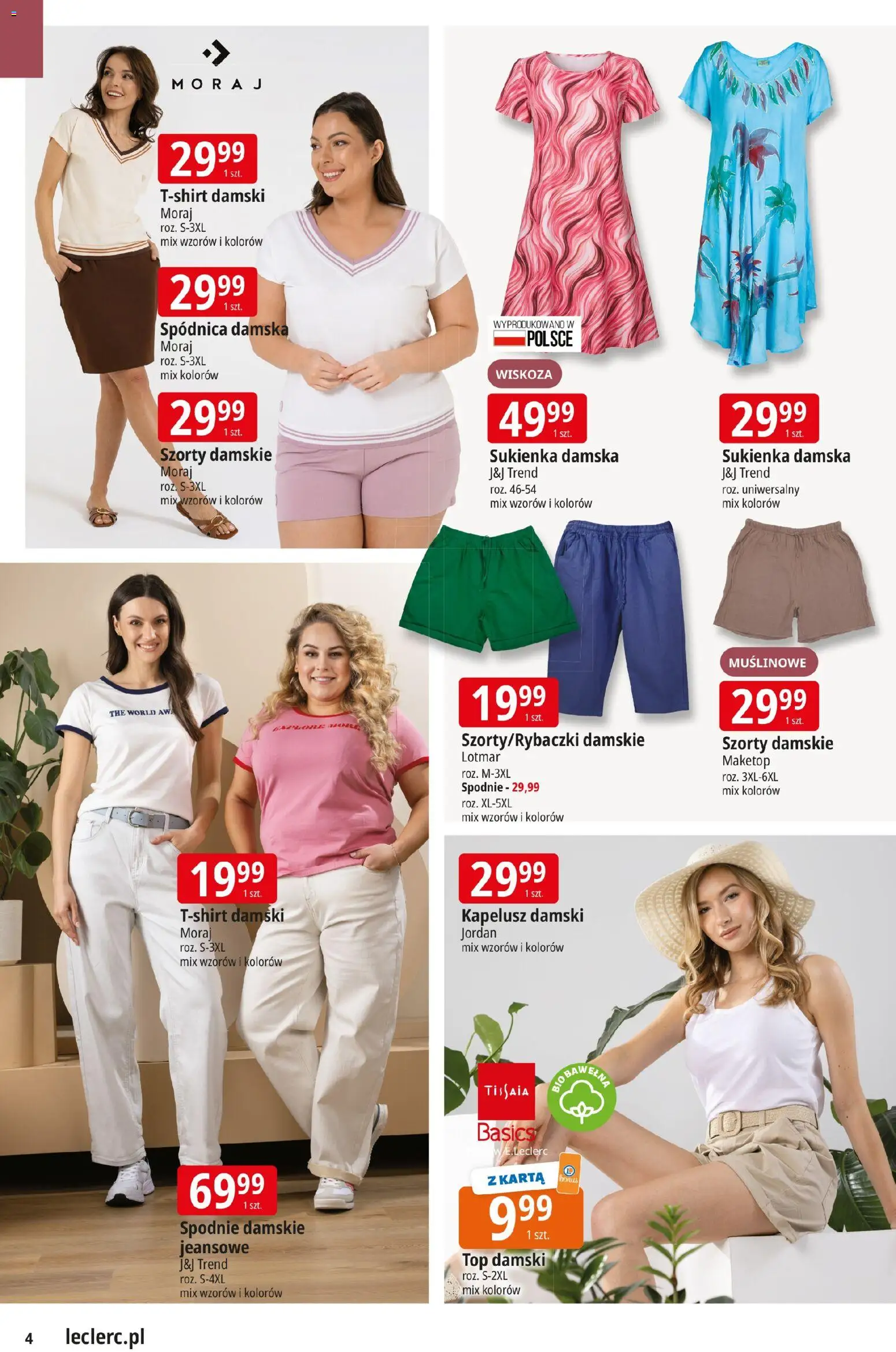 E.Leclerc gazetka - Zielona Góra od 05.05.2026 | Strona: 4 | Produkty: Karta, Top, Spodnie, Sukienka