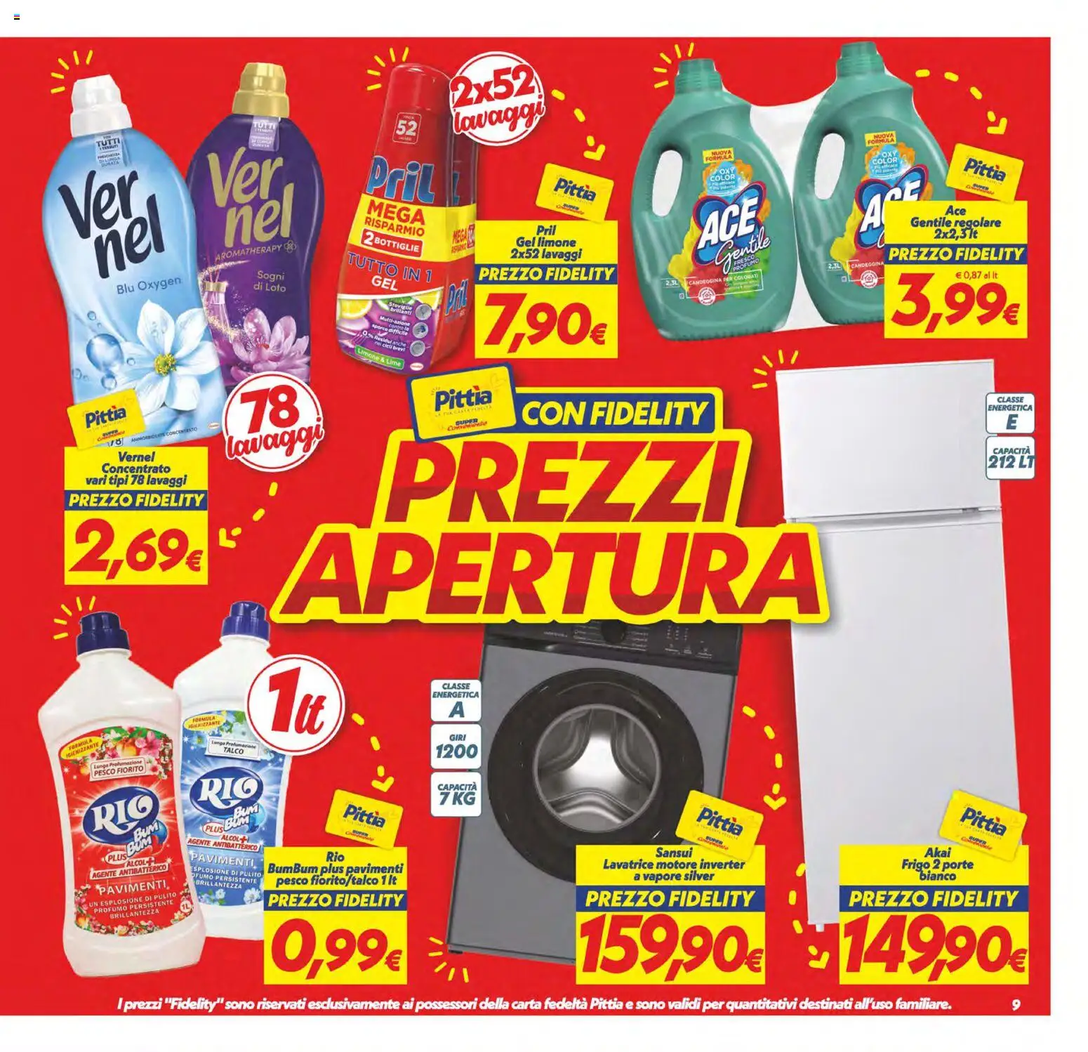 Volantino SuperConveniente del 25/09/2026 | Pagina: 9 | Prodotti: Alcol, Candeggina, Lime, Profumo
