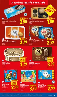 Pré-visualização GELATELLI Gelado Sandwich Crisp n' Cake, Gelado Sandwich Crisp n' Cake válido de 08.06.2026 | Página: 9