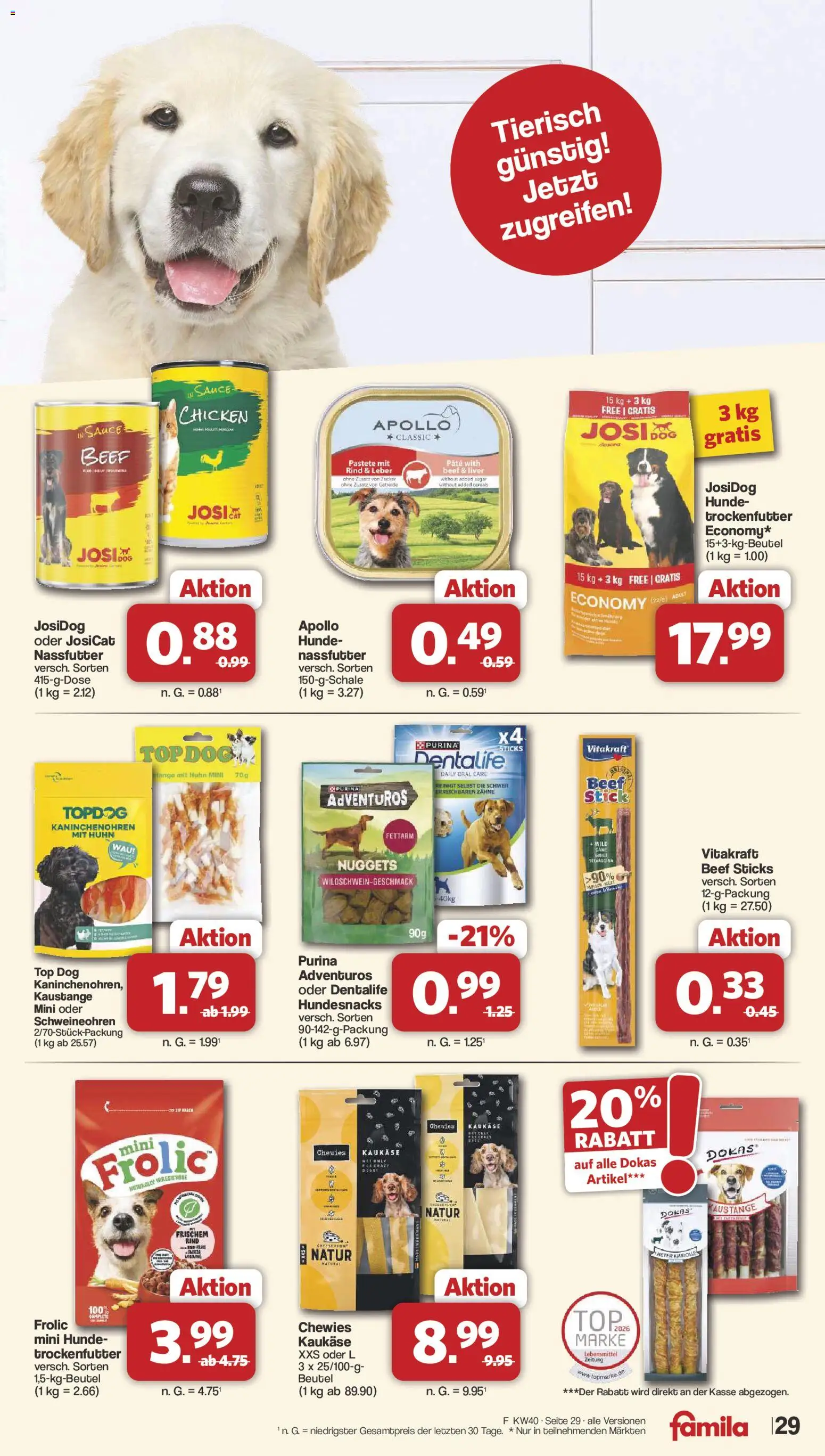 Famila Nordwest Prospekt – gültig ab 28.09.2026 | Seite: 29 | Produkte: Top, Zucker, Getreide