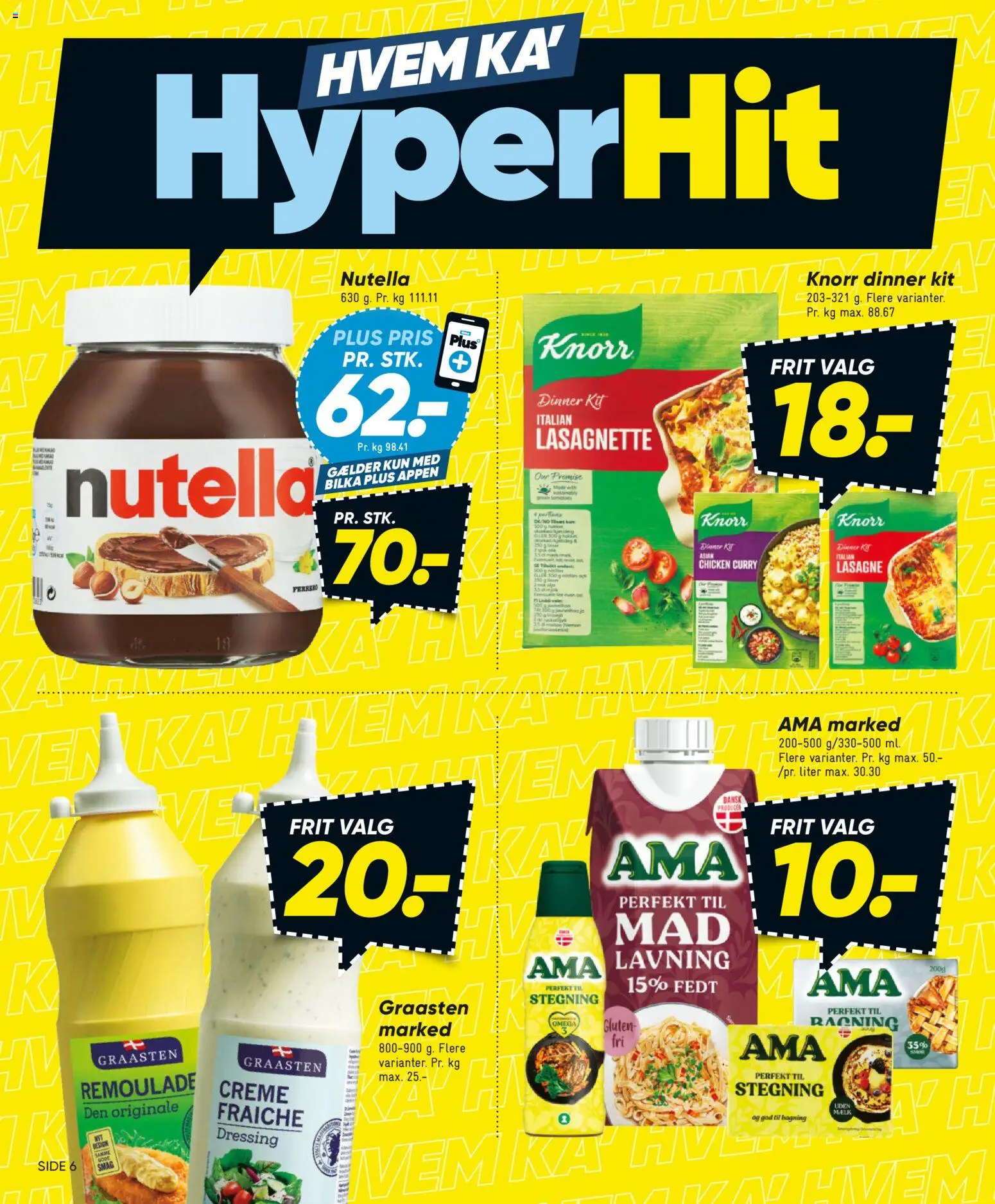 Bilka tilbudsavis – gyldig fra 29.05.2026 | Side: 6 | Produkter: Linser, Remoulade, Carpete, Nutella