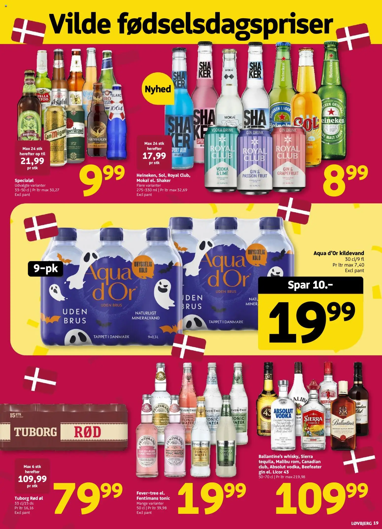 Løvbjerg tilbudsavis – gyldig fra 04/09/2026 | Side: 19 | Produkter: Øl, Gin, Kildevand, Lime