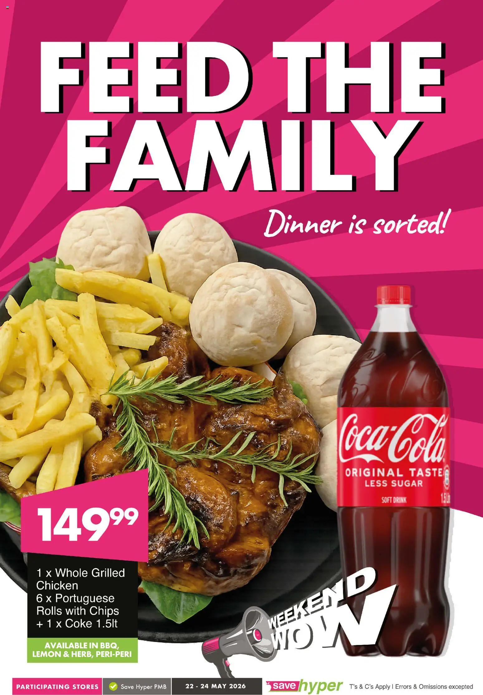 New Save catalogue – valid from 22.05.2026 | Page: 9 | Products: Coke, Chicken, Chips, Lemon