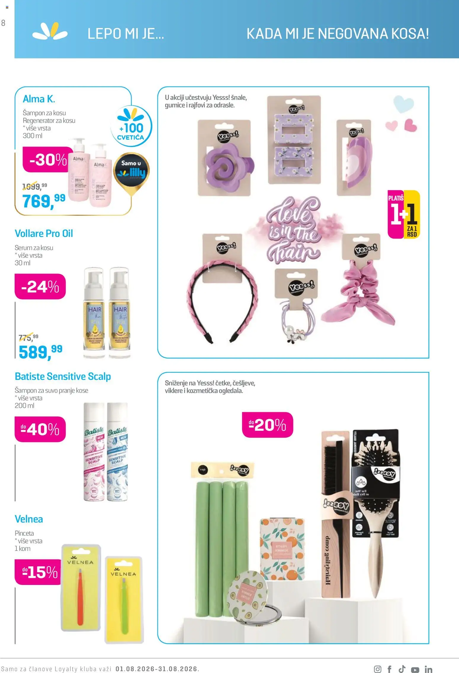 Lilly drogerie katalog - važi od 01.08.2026 | Strana: 8 | Proizvode: Regenerator za kosu, Šampon