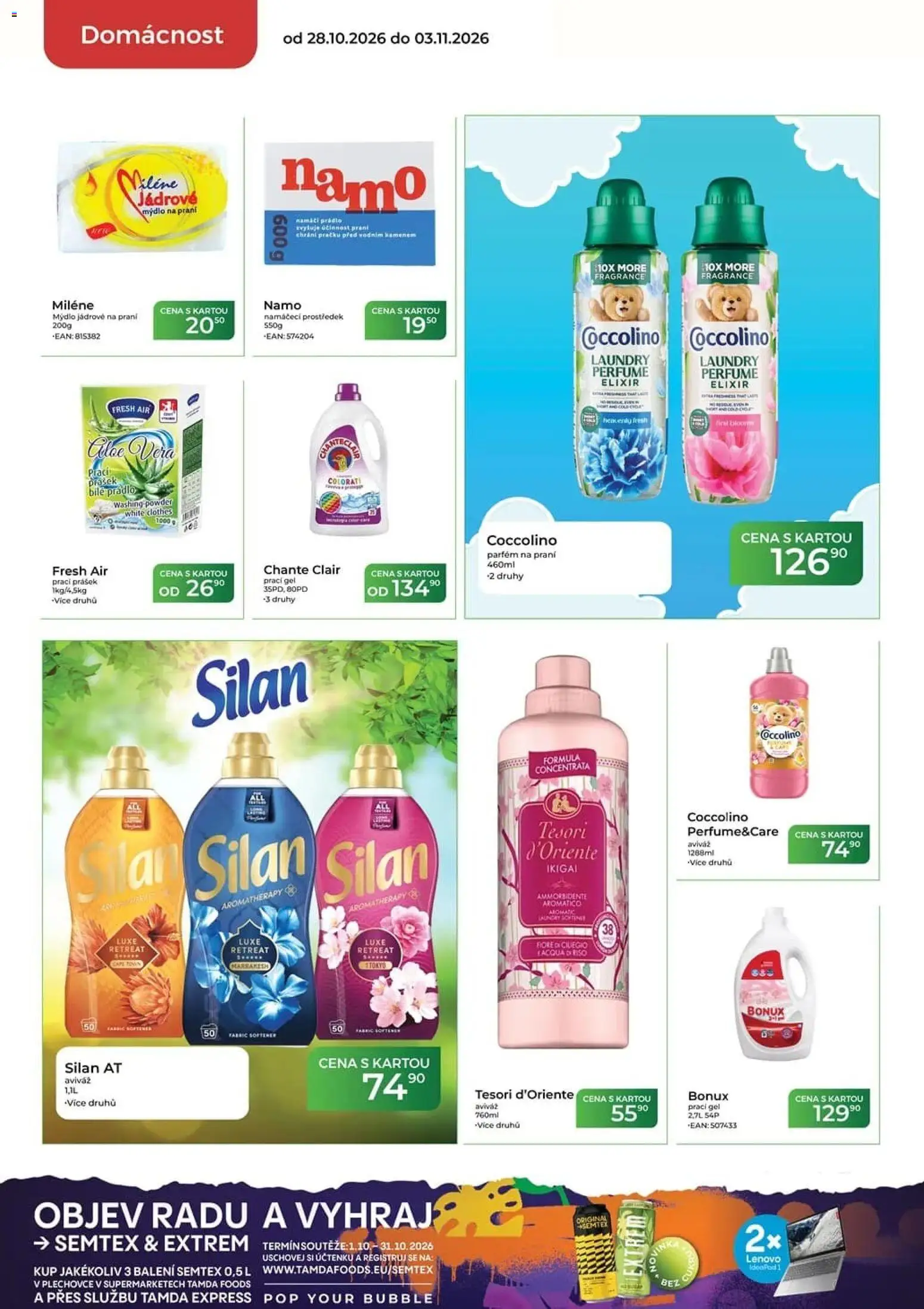 Tamda Foods leták od 28.10.2026 | Strana: 52 | Produkty: Chante Clair, Silan, Parfém, Bonux