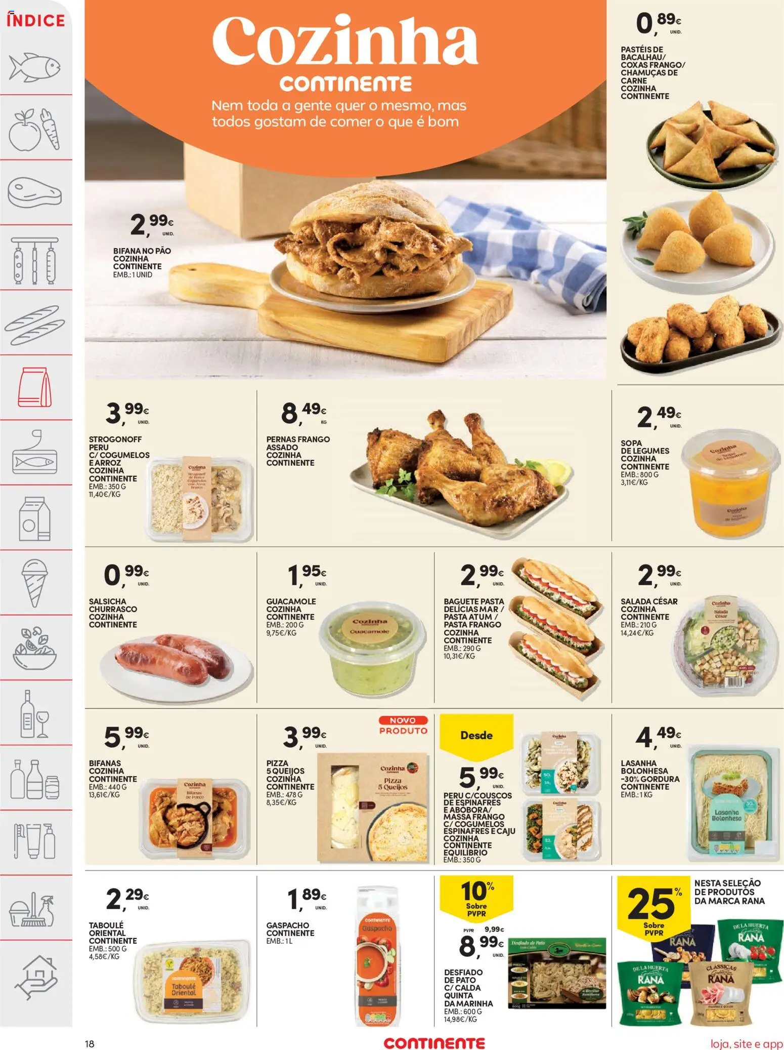 Continente folheto │ válido de 07/07/2026 | Página: 20 | Produtos: Atum, Frango, Pão, Salada