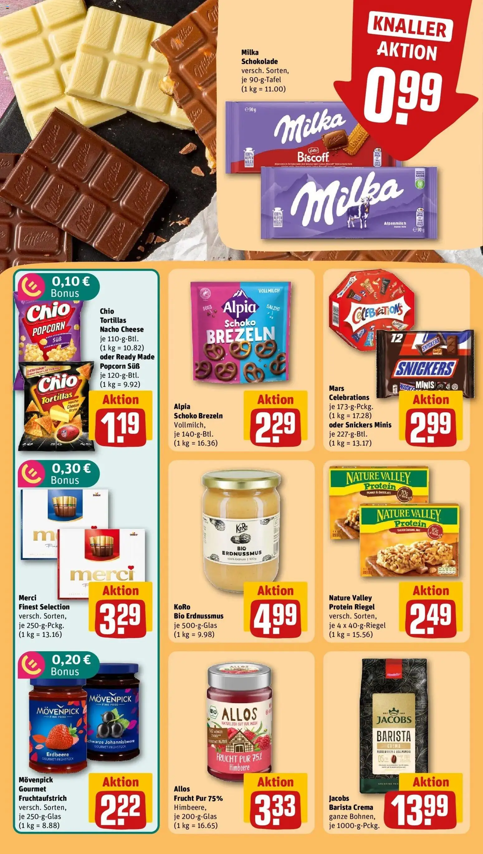 REWE Prospekt ab 14.09.2026 zum Blättern » Angebote | Seite: 17 | Produkte: Milka schokolade, Milka, Snickers, Mars