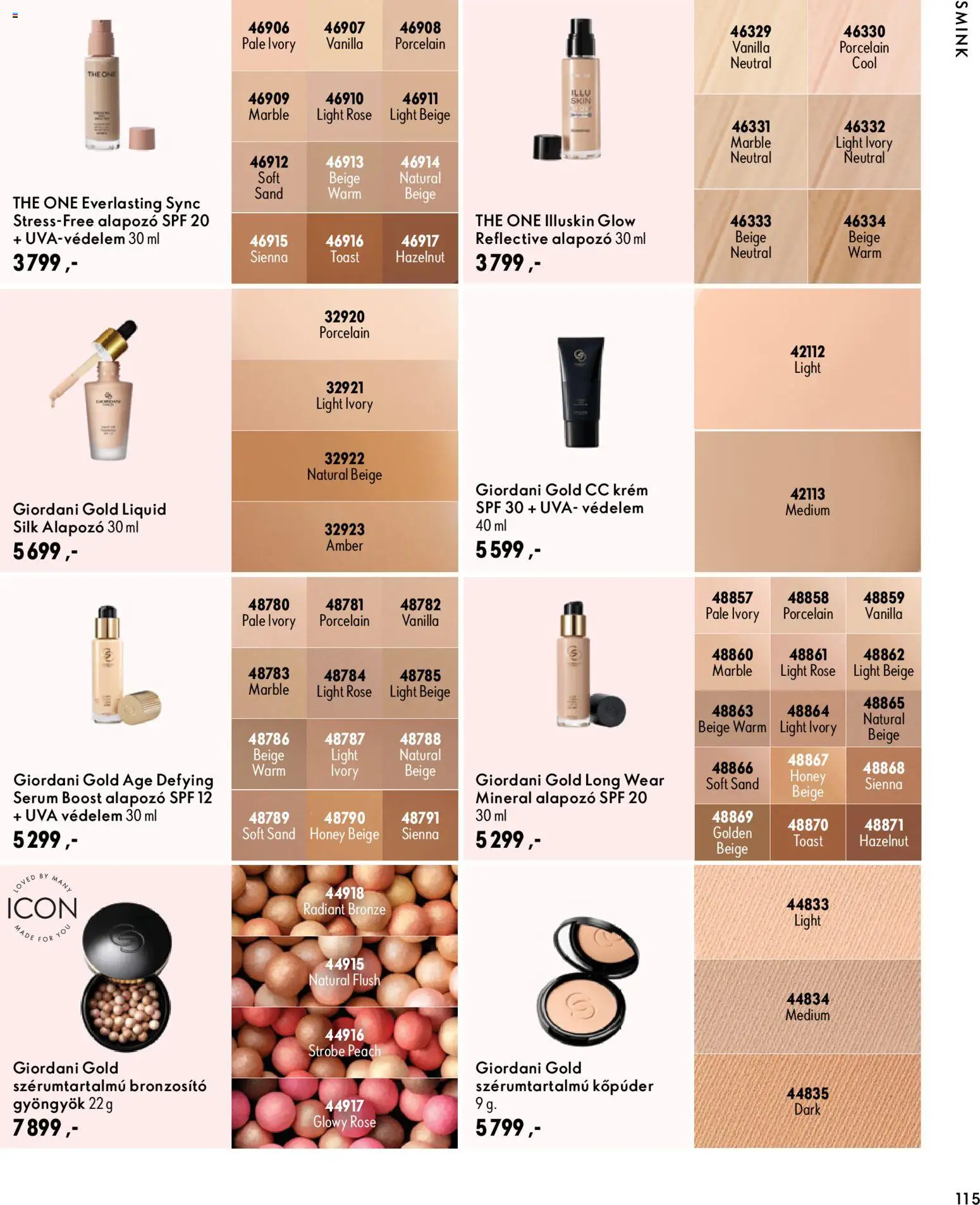 Oriflame akciós ujság - amely érvényes a következő dátumtól: 2026.09.30. | Oldal: 115 | Termékek: Alapozó, CC krém, Bronzosító, Rosé