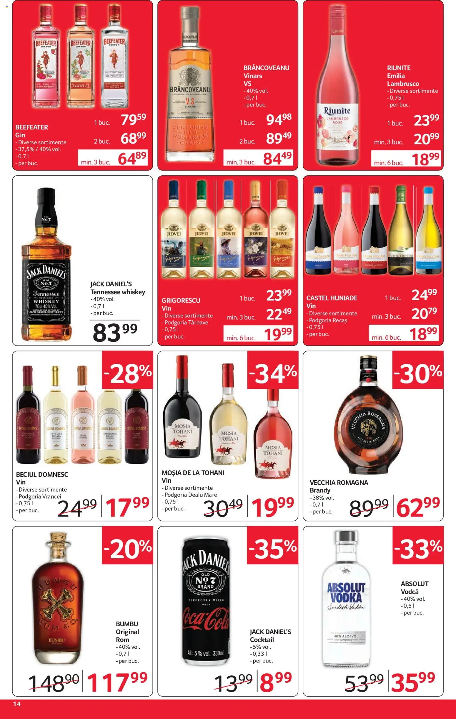 Noul catalog Selgros – valabil de la 29.05.2026 | Pagină: 14 | Produse: Su ısıtıcı, Cocktail, Vodka, Whiskey