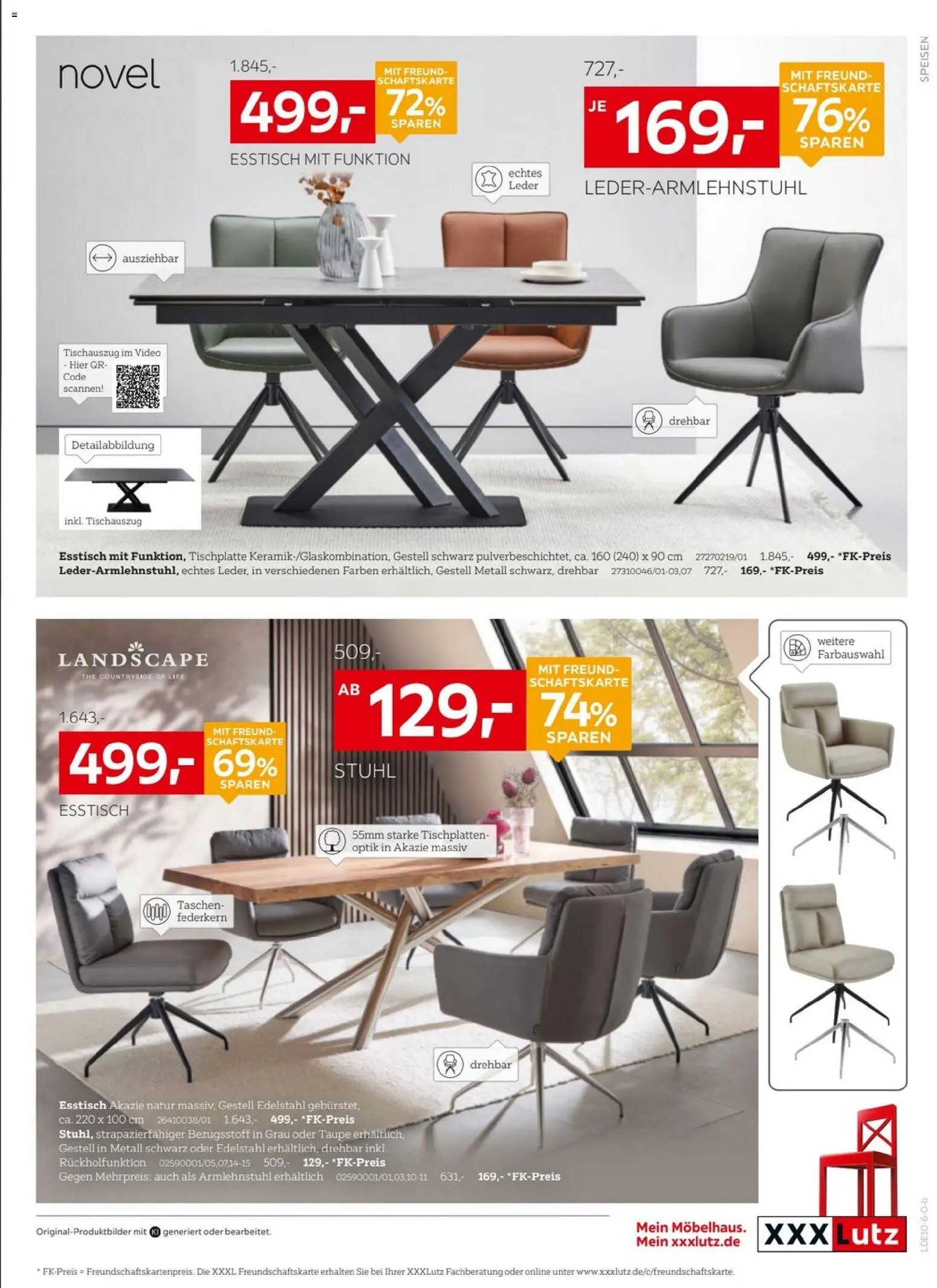 XXXLutz Red Shopping Week – gültig ab 03.10.2026 | Seite: 12 | Produkte: Esstisch, Taschen, Stuhl, Video