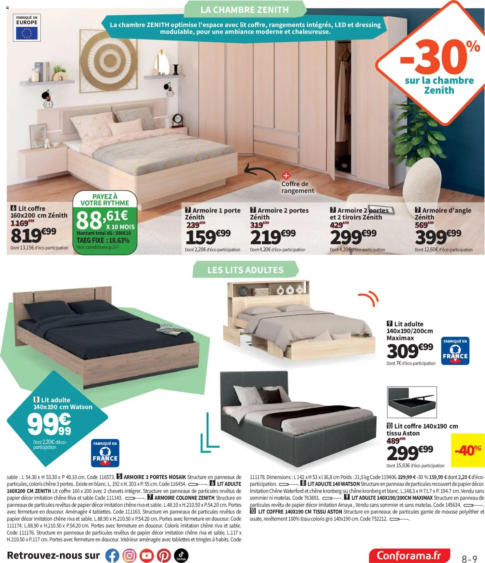 {H1} | Page: 9 | Produits: Poids, Mousse, Armoire, Tiroirs