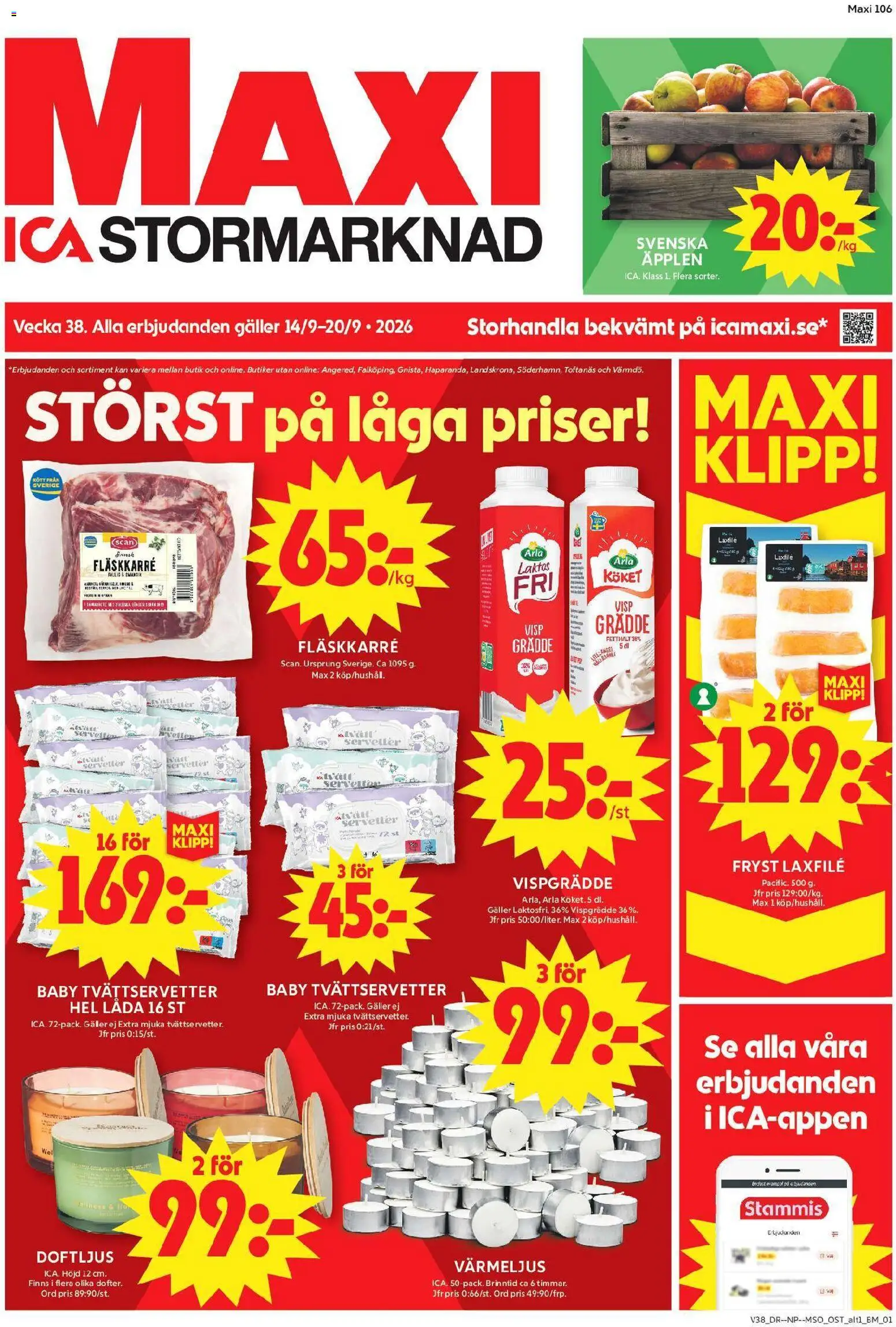ICA Maxi reklamblad aktuell från 14/09/2026 | Sida: 1