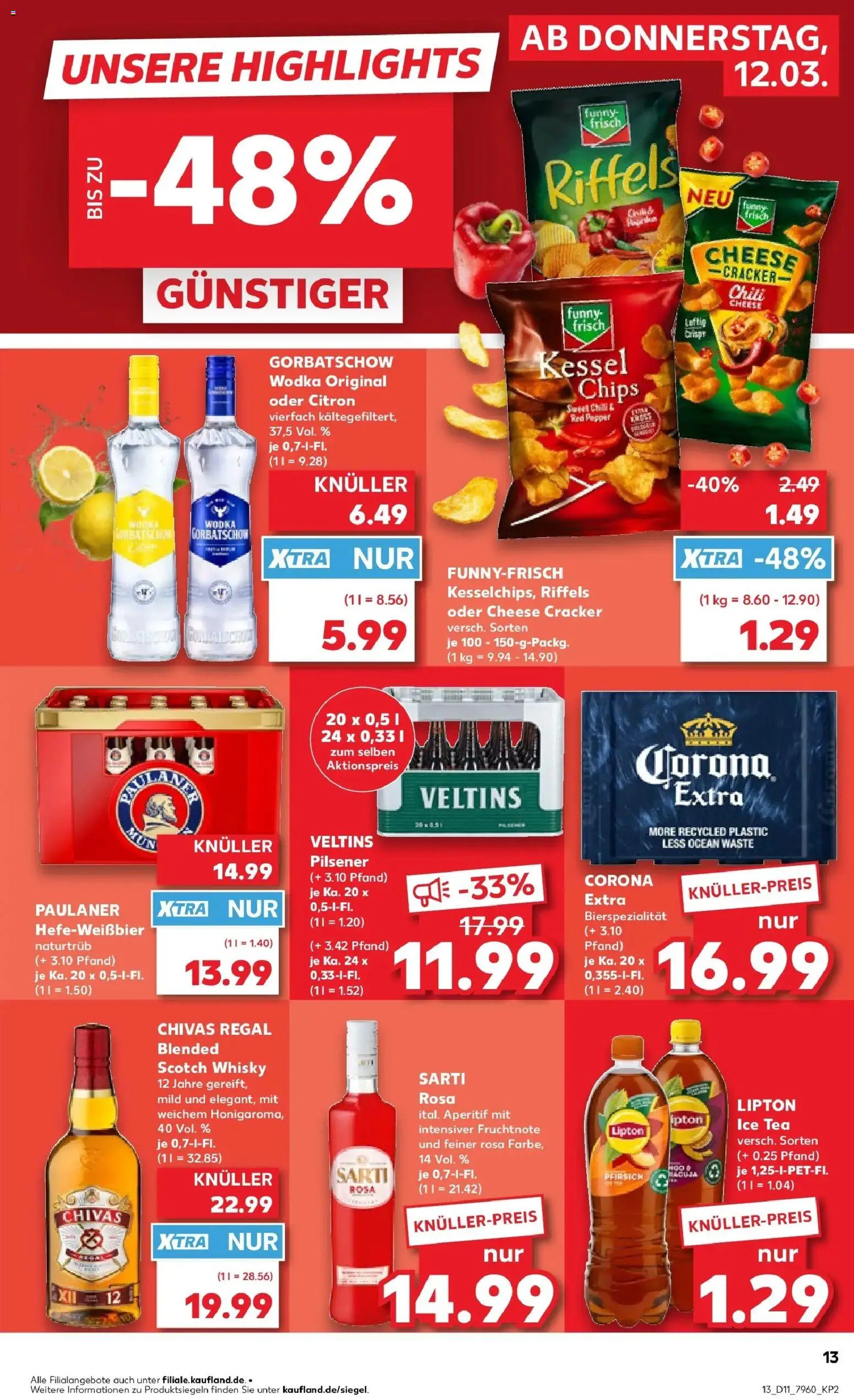 Kaufland Prospekt Iserlohn	 – gültig ab 09.03.2026 | Seite: 25 | Produkte: Regal, Pfirsich, Vodka, Paulaner